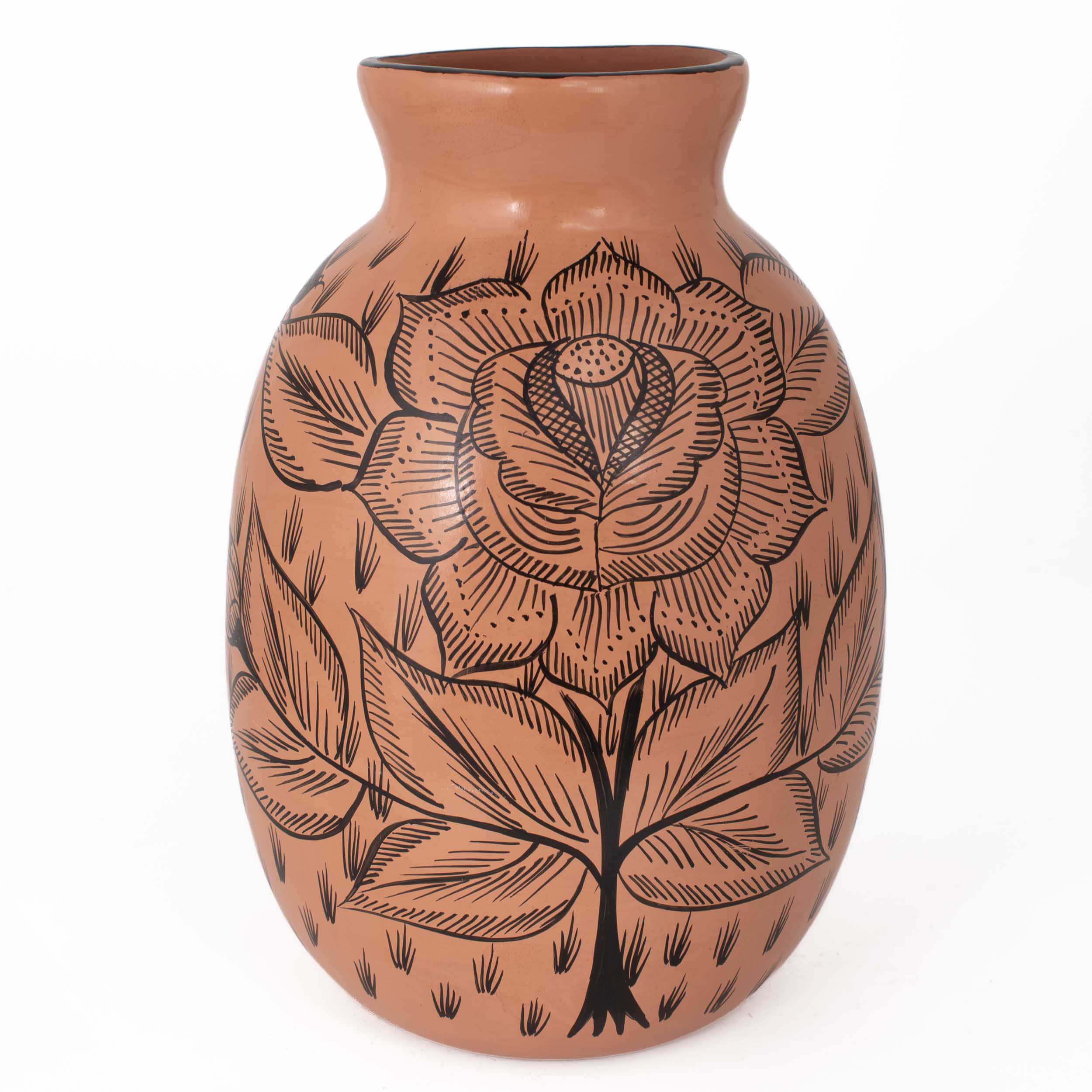 Huancito Hand-Painted Blooming Flower Vase