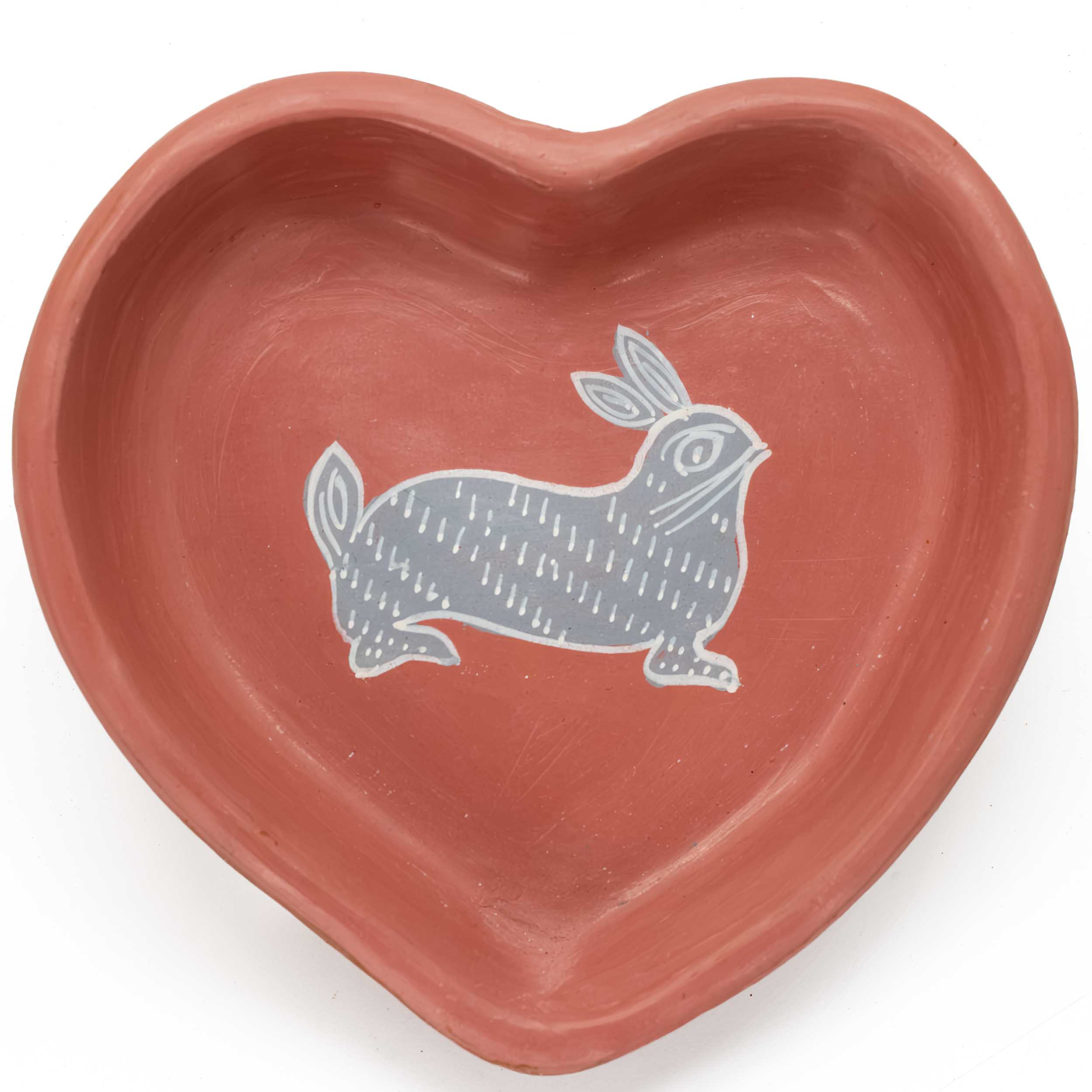 Huancito Hand-Painted Awani Heart Shaped Dish Plate