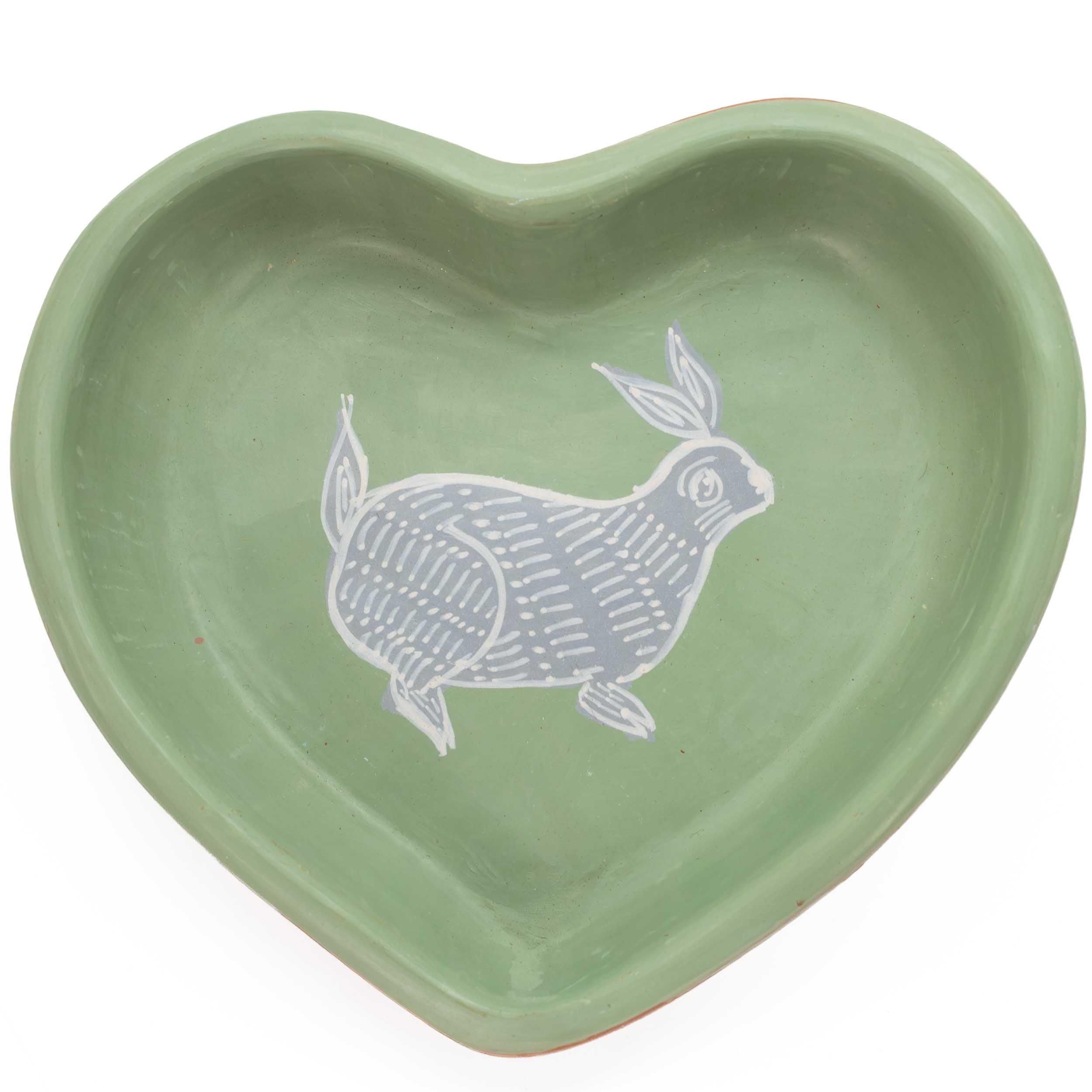Huancito Hand-Painted Awani Heart Shaped Dish Plate