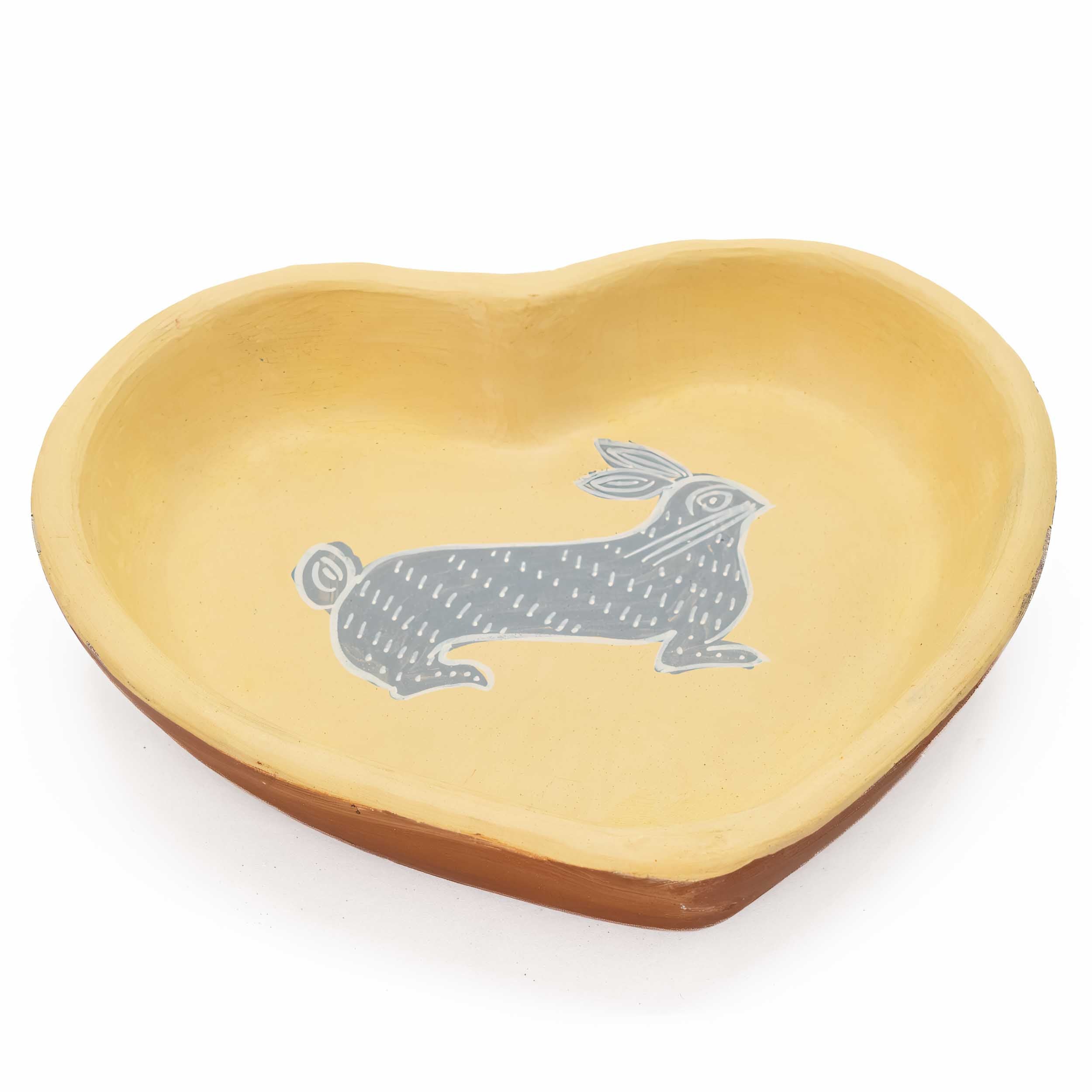 Huancito Hand-Painted Awani Heart Shaped Dish Plate