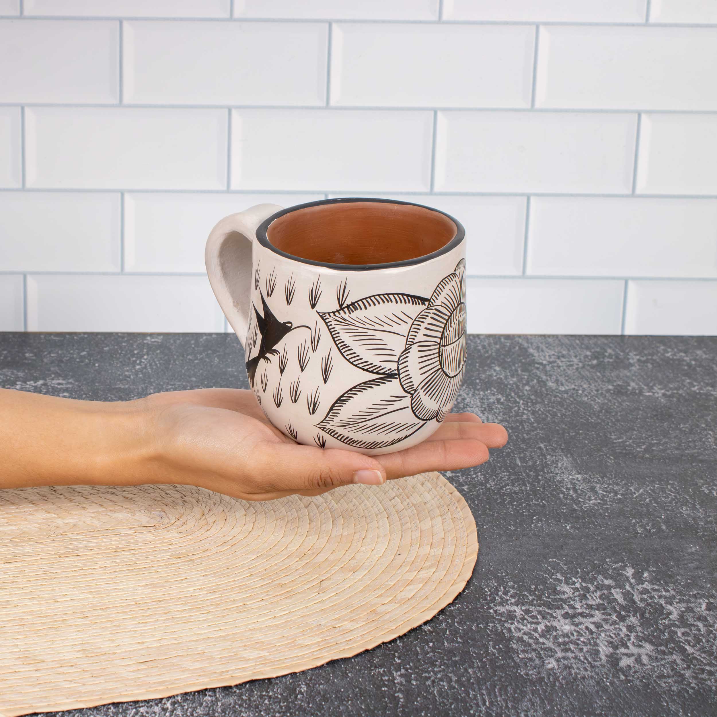 Huancito Hand-Painted Clay Mug