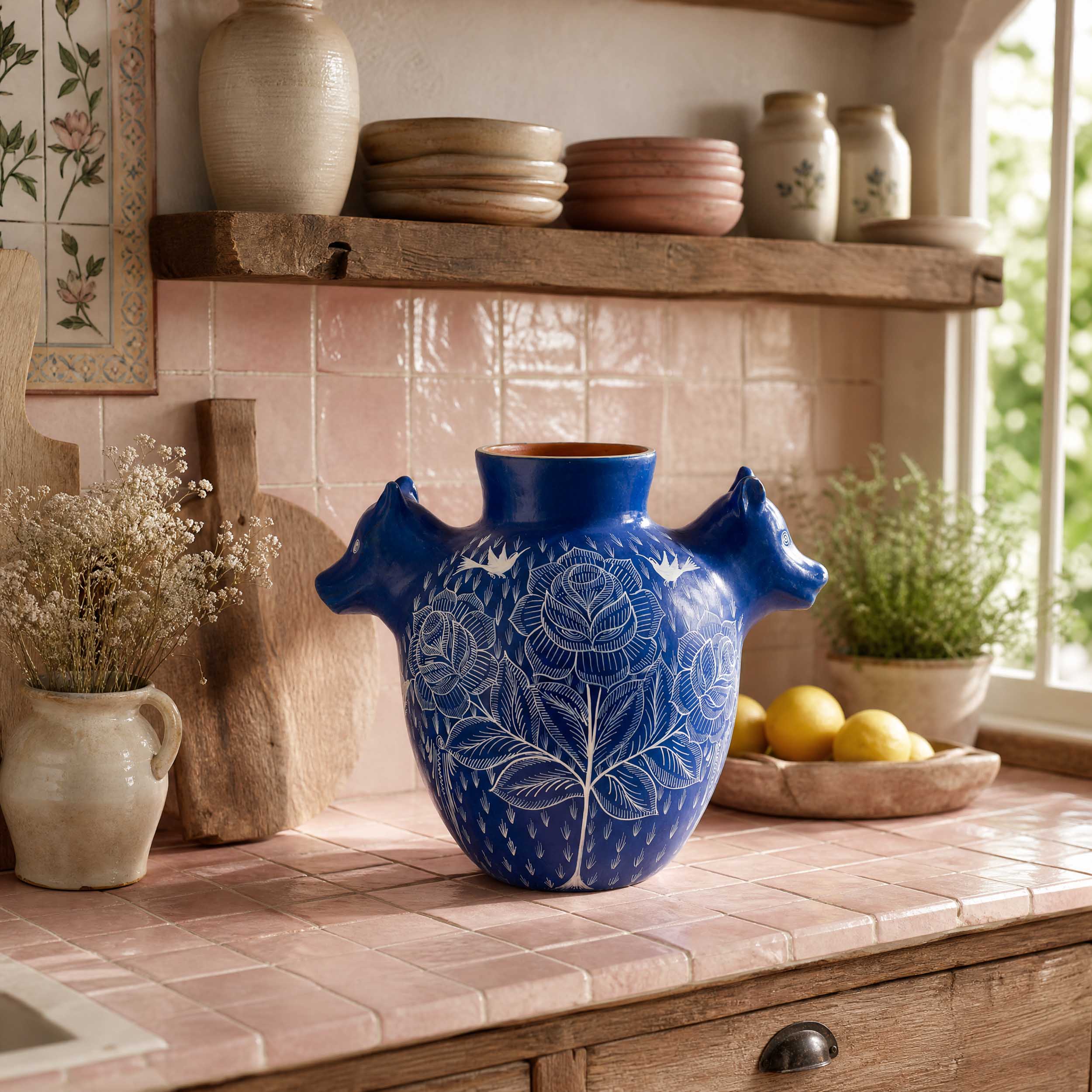 Huancito Large Coyote Vase