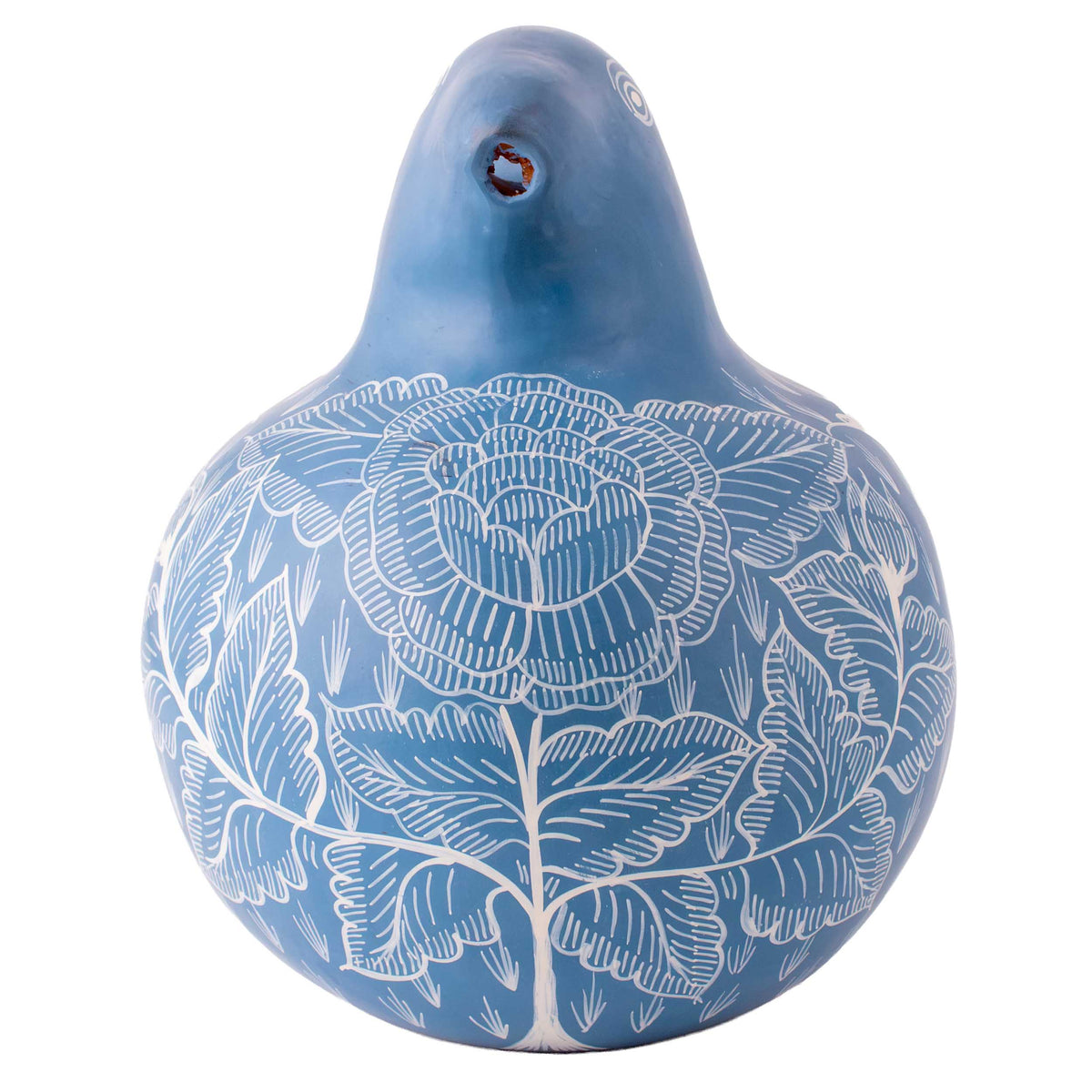 Huancito Hand-Painted Clay Bird Jug