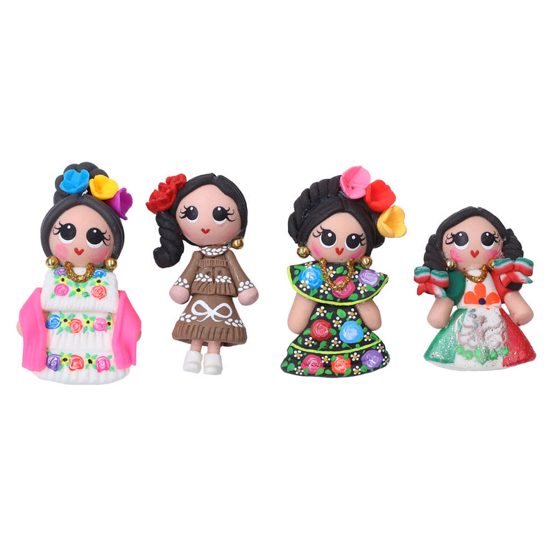 Cold Porcelain Clay Traditional Dresses Magnet