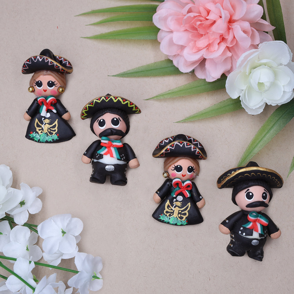 Cold Porcelain Clay Mariachi Magnet