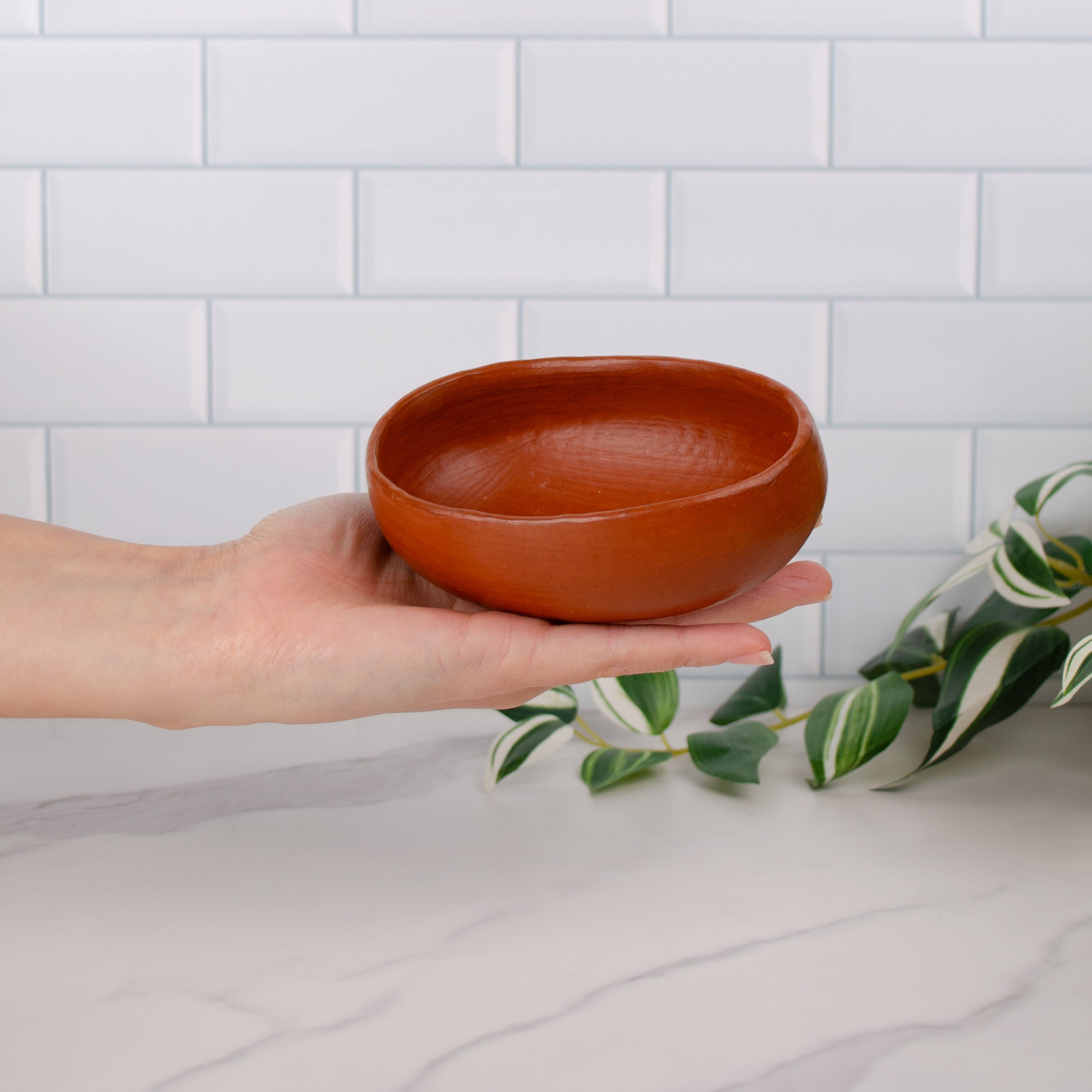 Red Clay Terracotta Small Oval Bowl