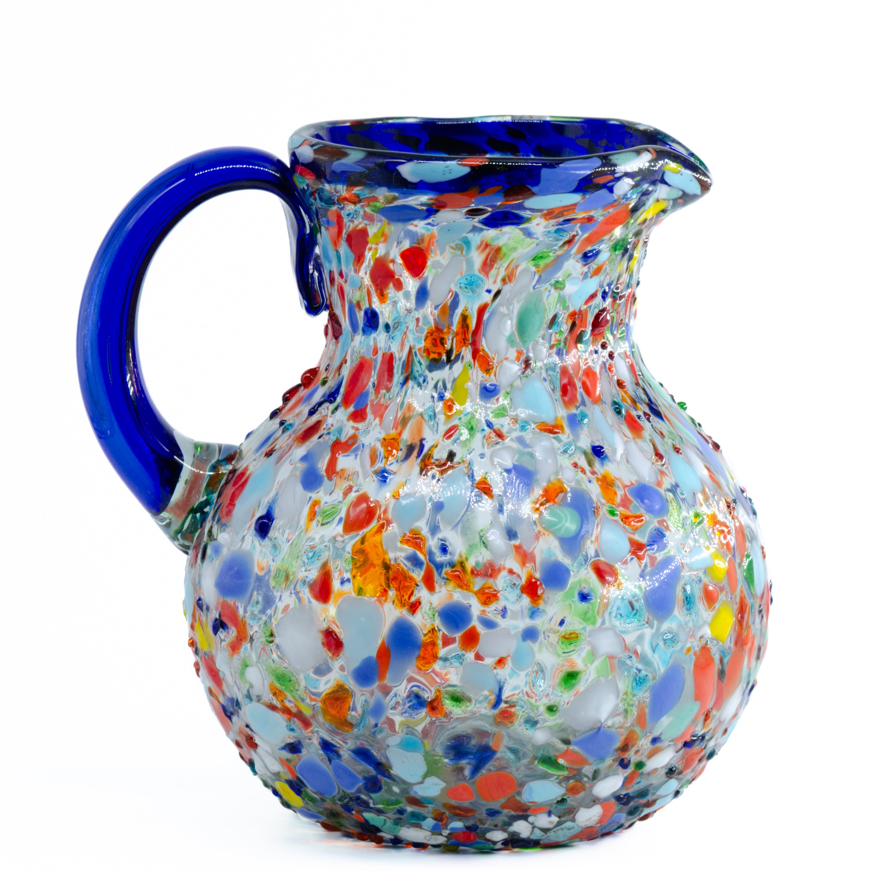 Tonalá Handblown Marbled Glass Pitcher