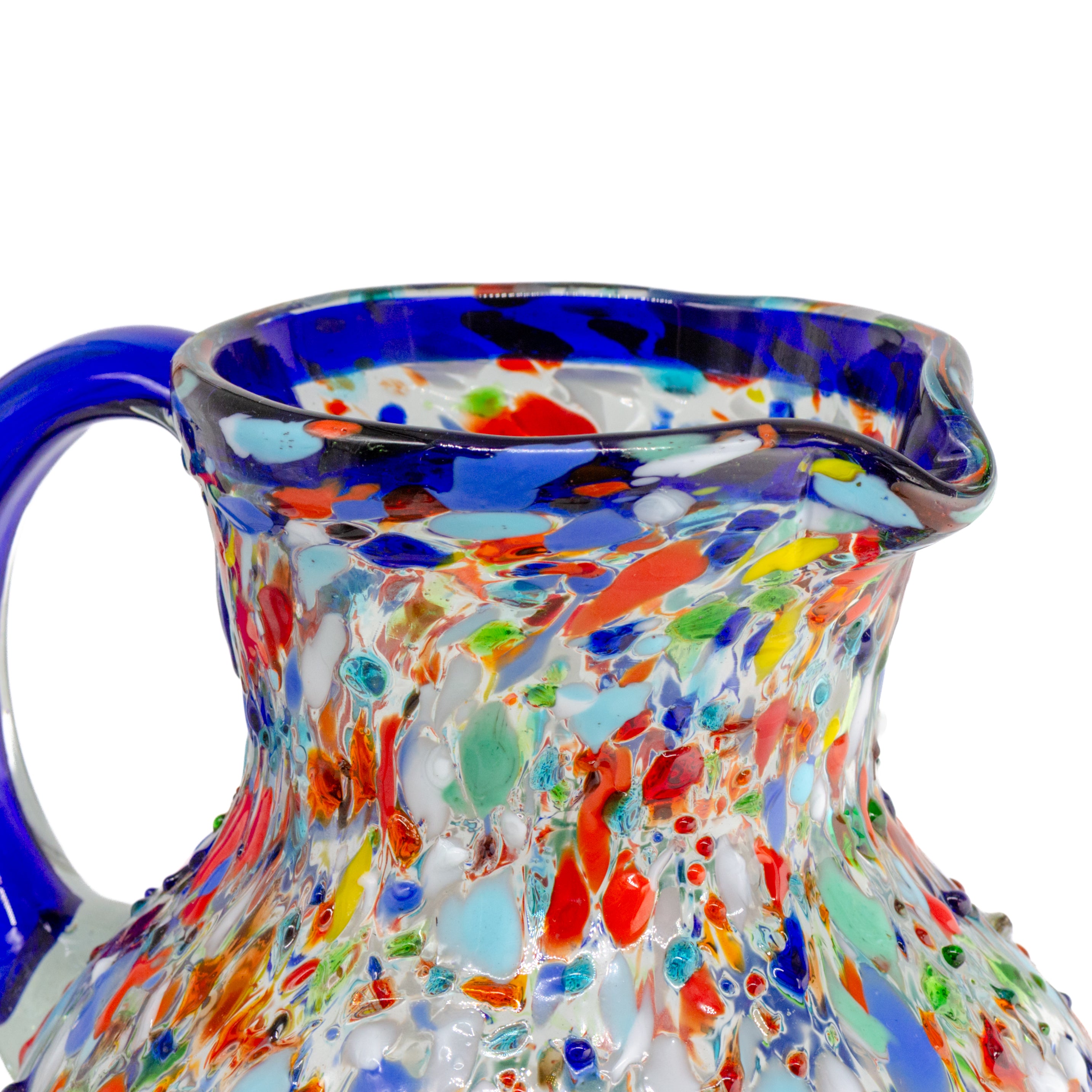 Tonalá Handblown Marbled Glass Pitcher