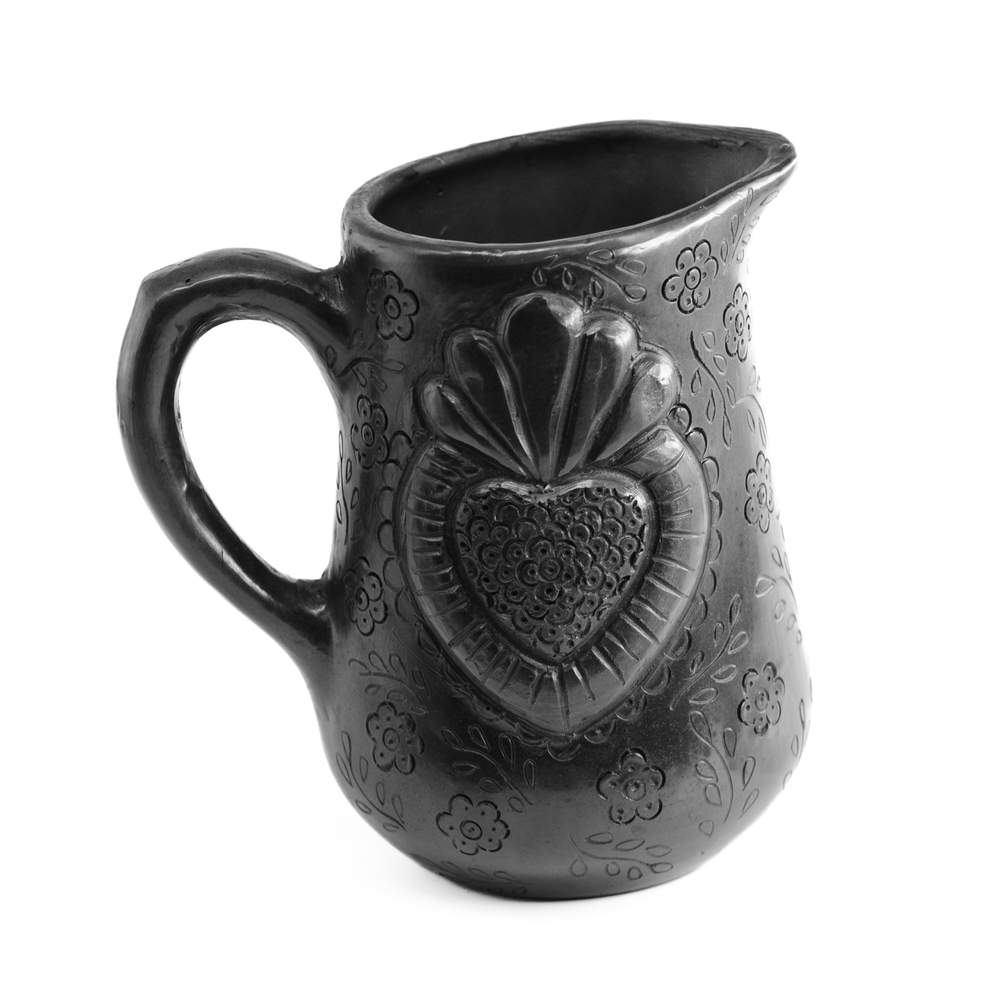 Barro Negro Floral Filigrana Pitcher