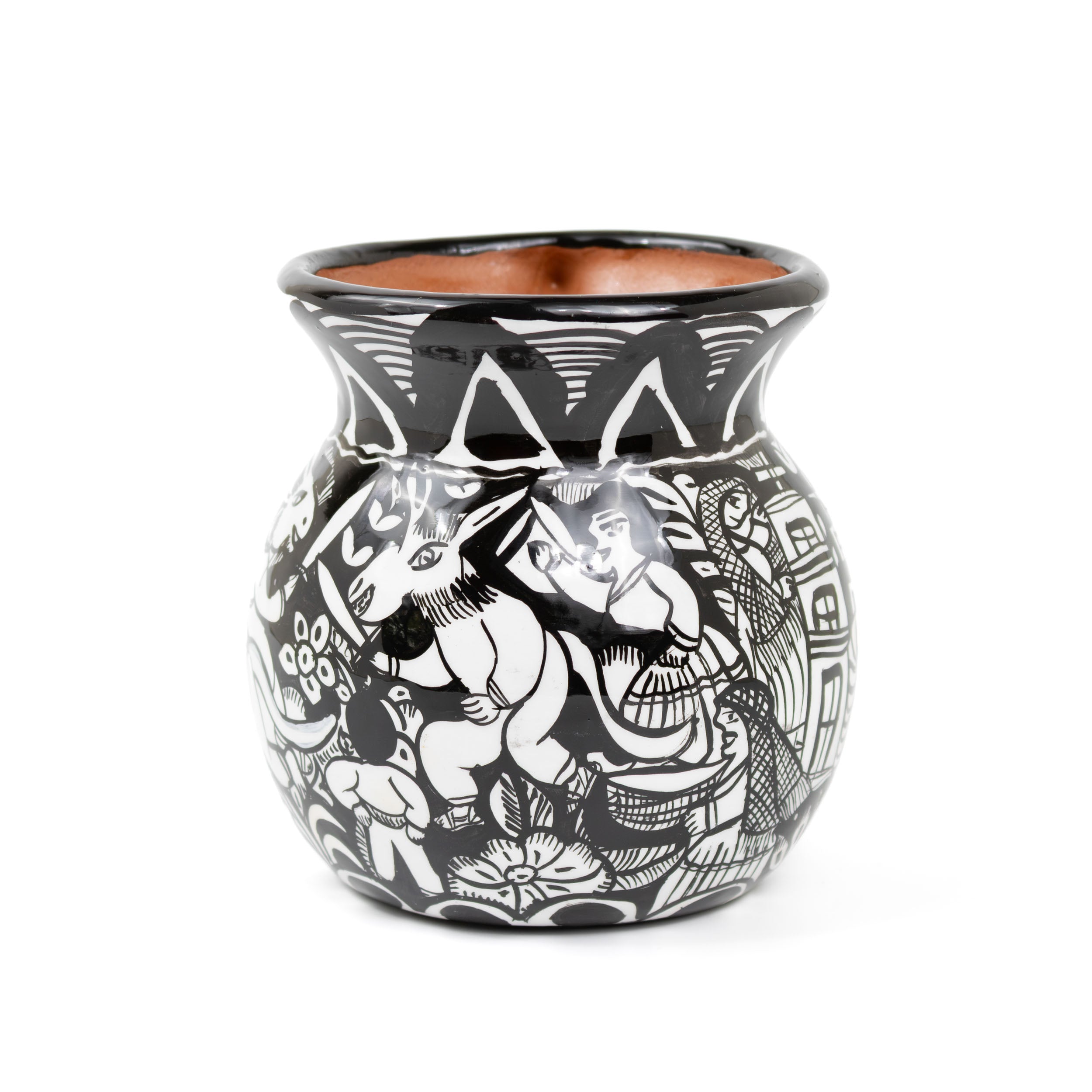 Black and White Storytelling Xalitla Clay Jarrito Mug