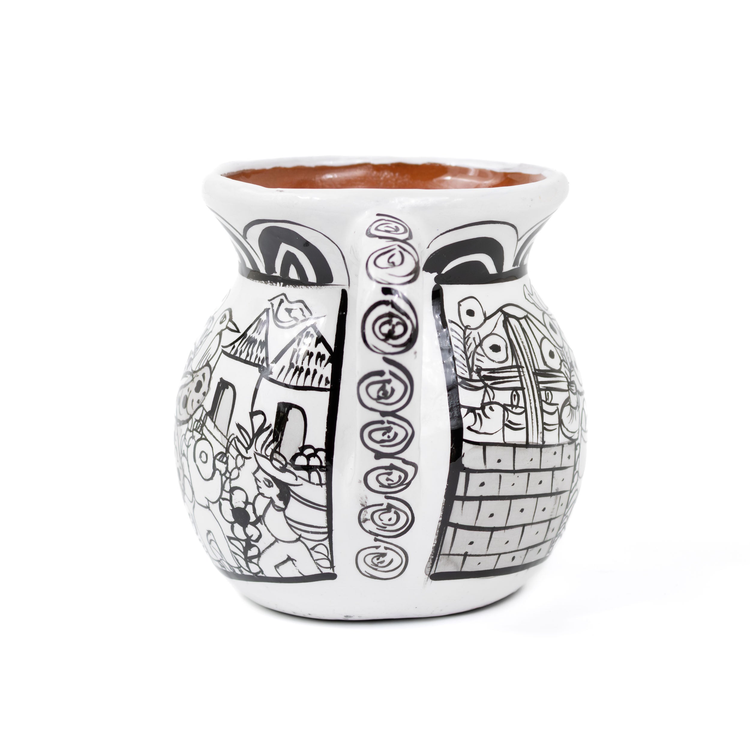 Black and White Storytelling Xalitla Clay Jarrito Mug