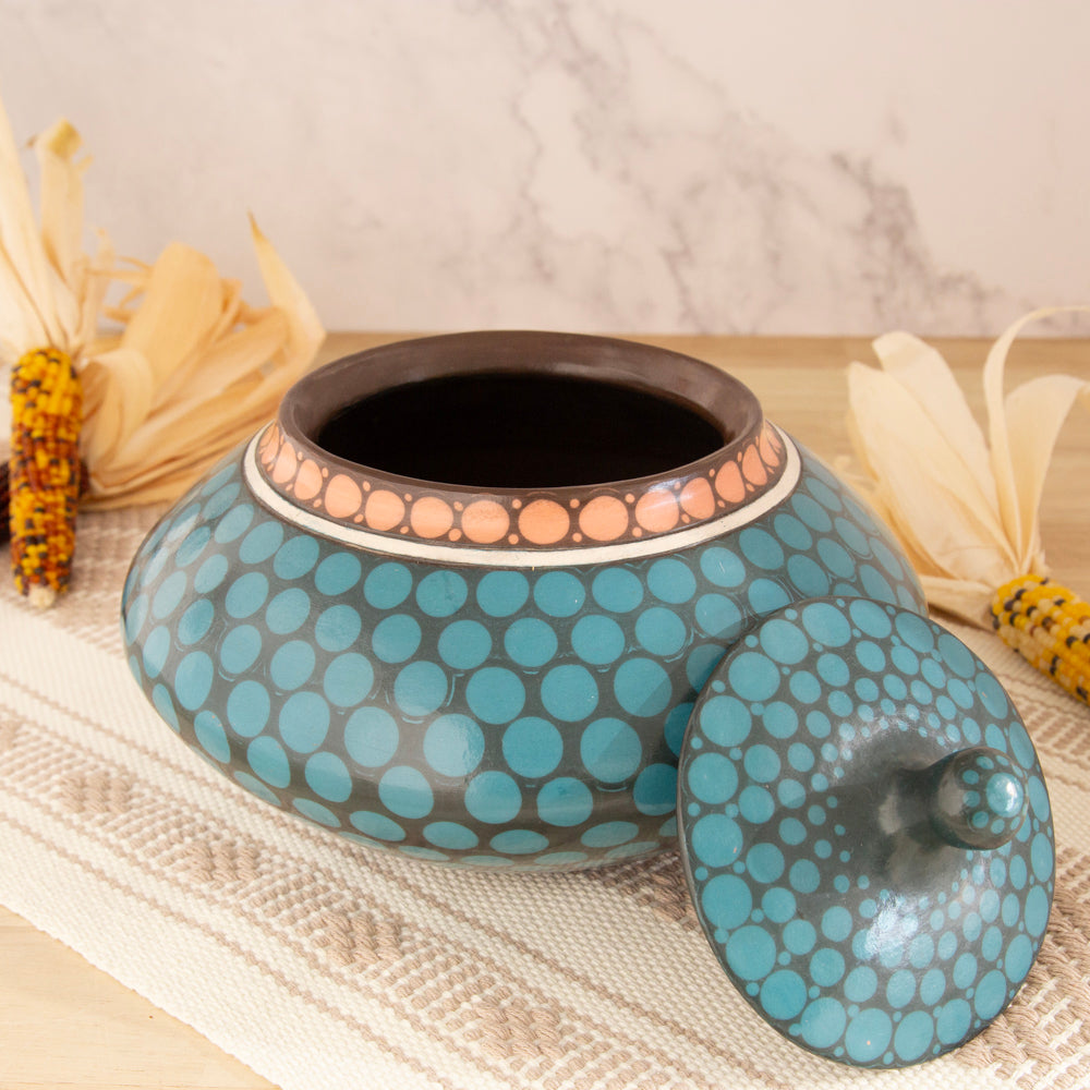 Zinapécuaro Piedras Hand-Painted Ceramic Vase