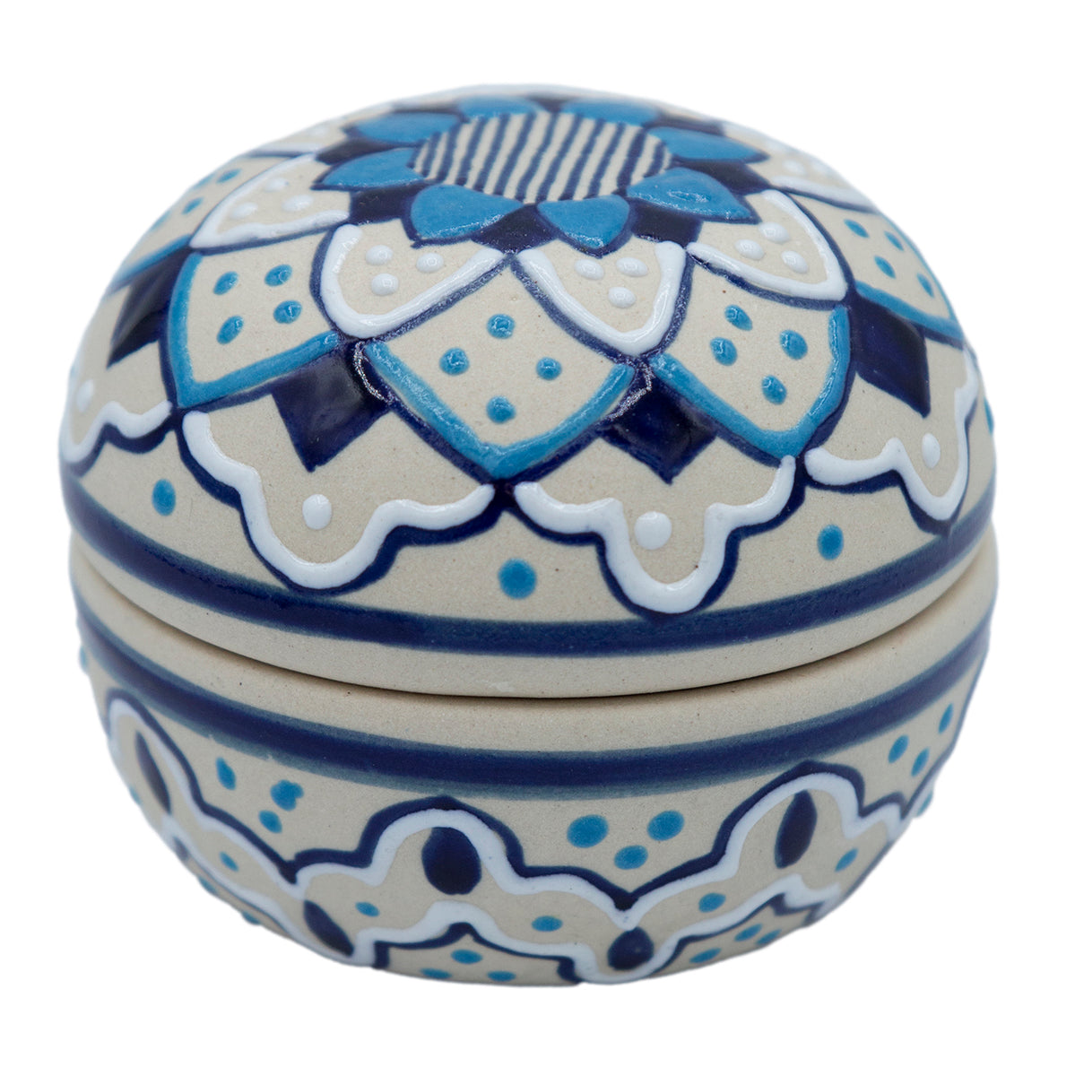 Coyoacán Hand-Painted Ceramic Trinket Box