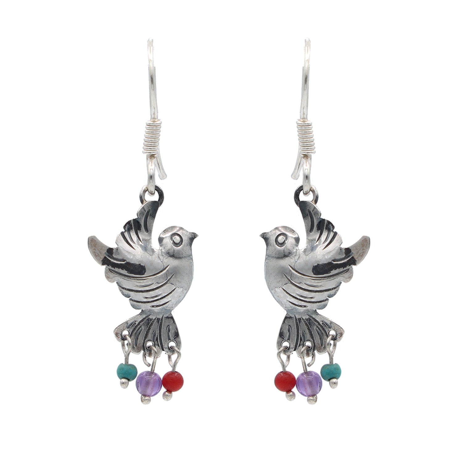 Sterling Silver Pajarito Mazahua Earrings