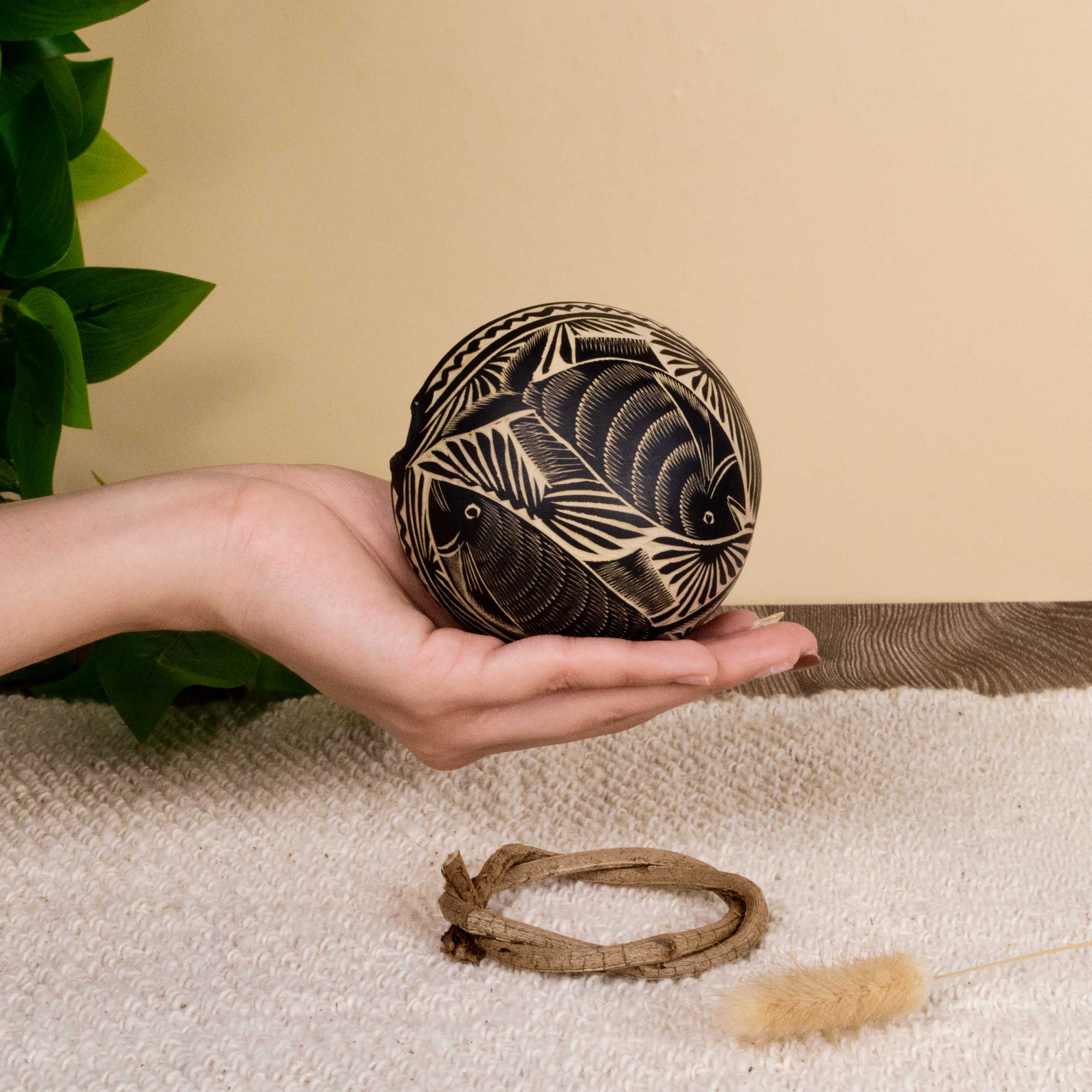 Hand-Carved Mezcal Gourd, or Jícara | Lolo Mexican Mercadito
