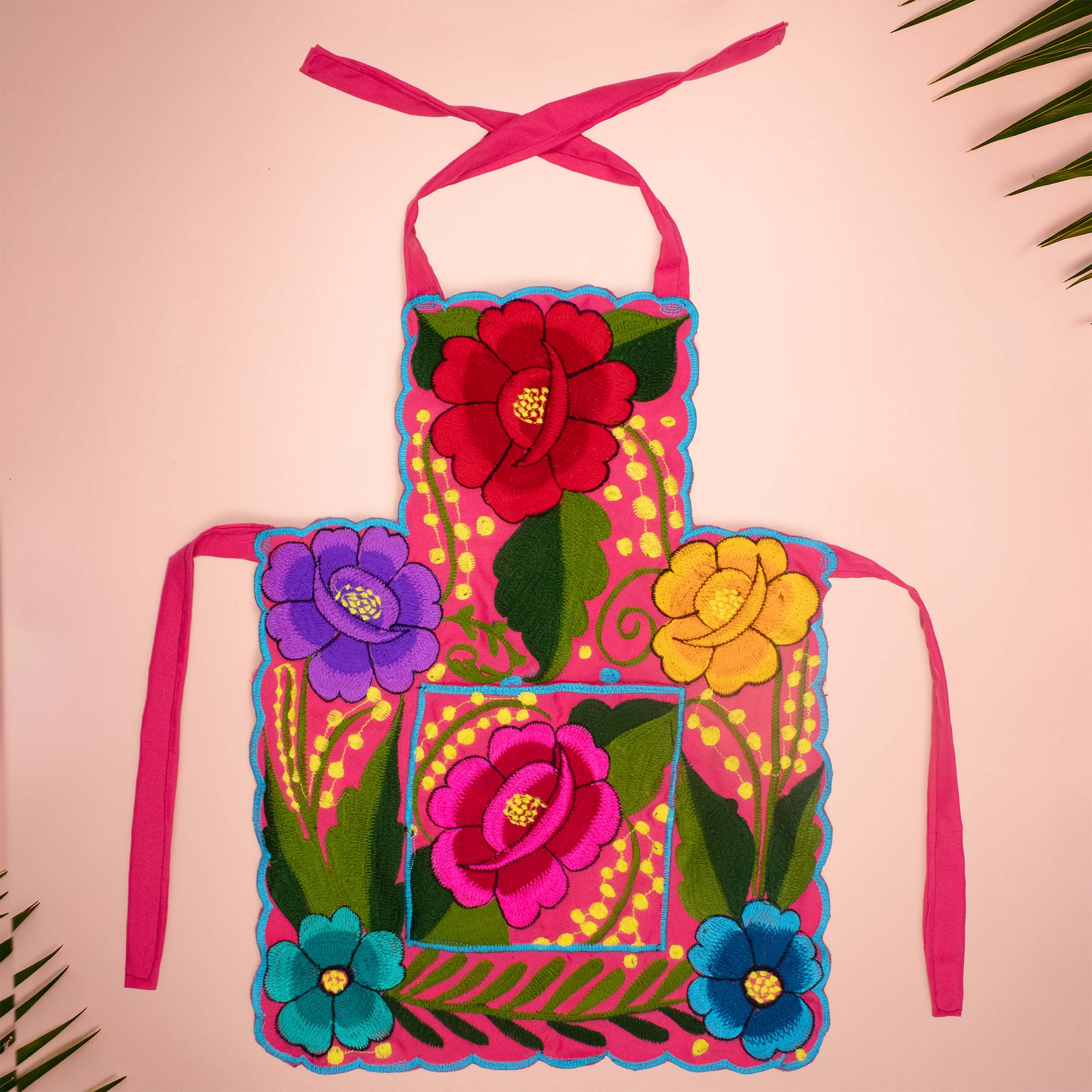 Kids Embroidered Floral Apron