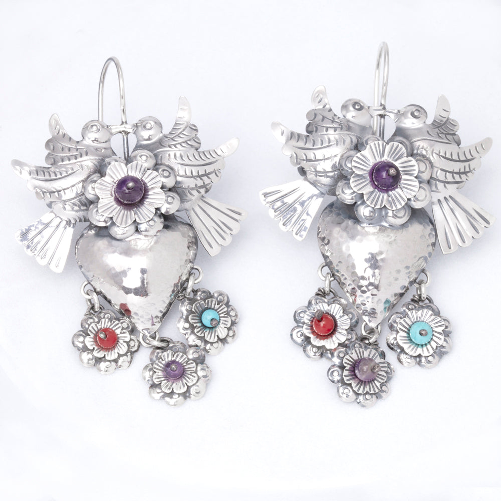 Sterling Silver Pareja Mazahua Earrings