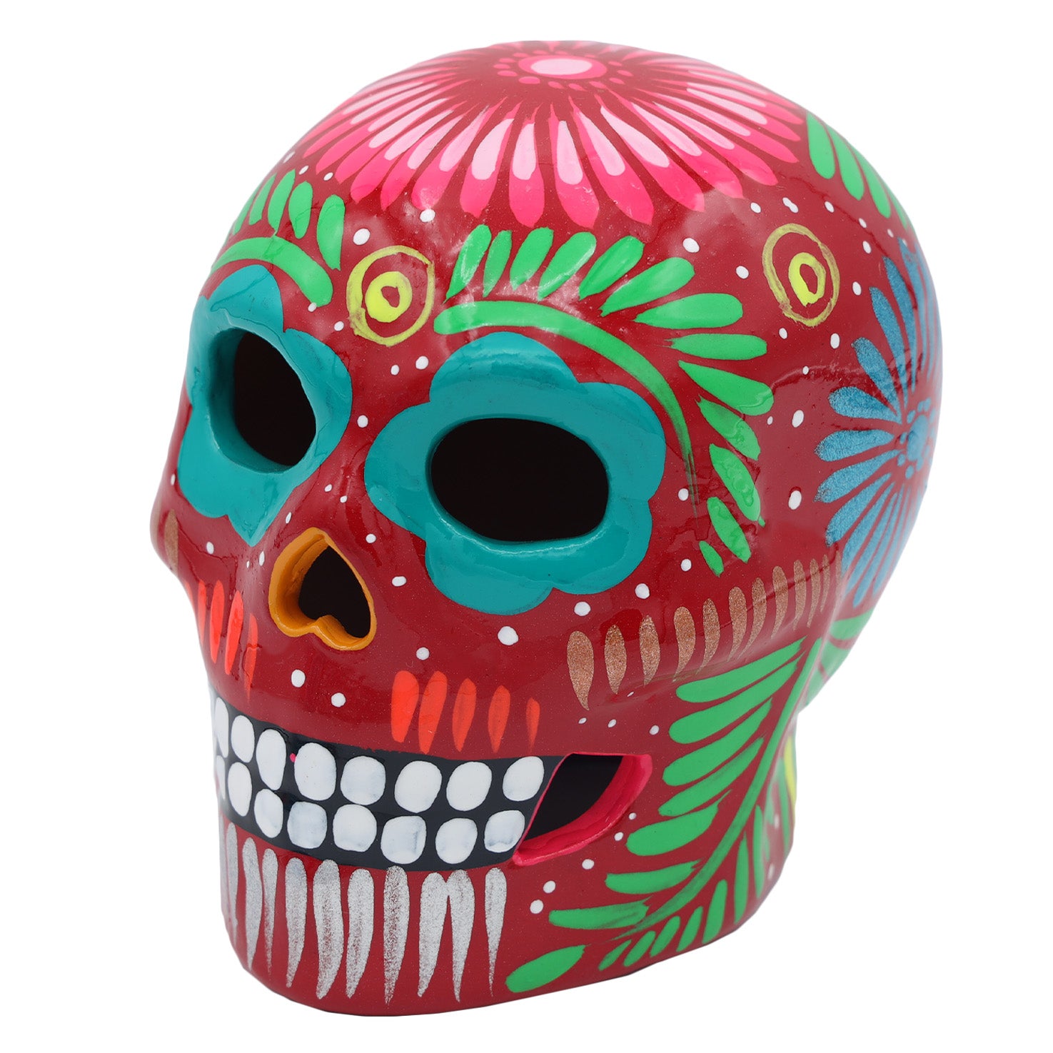 Hand Painted Clay Sugar Skull, Calaveras