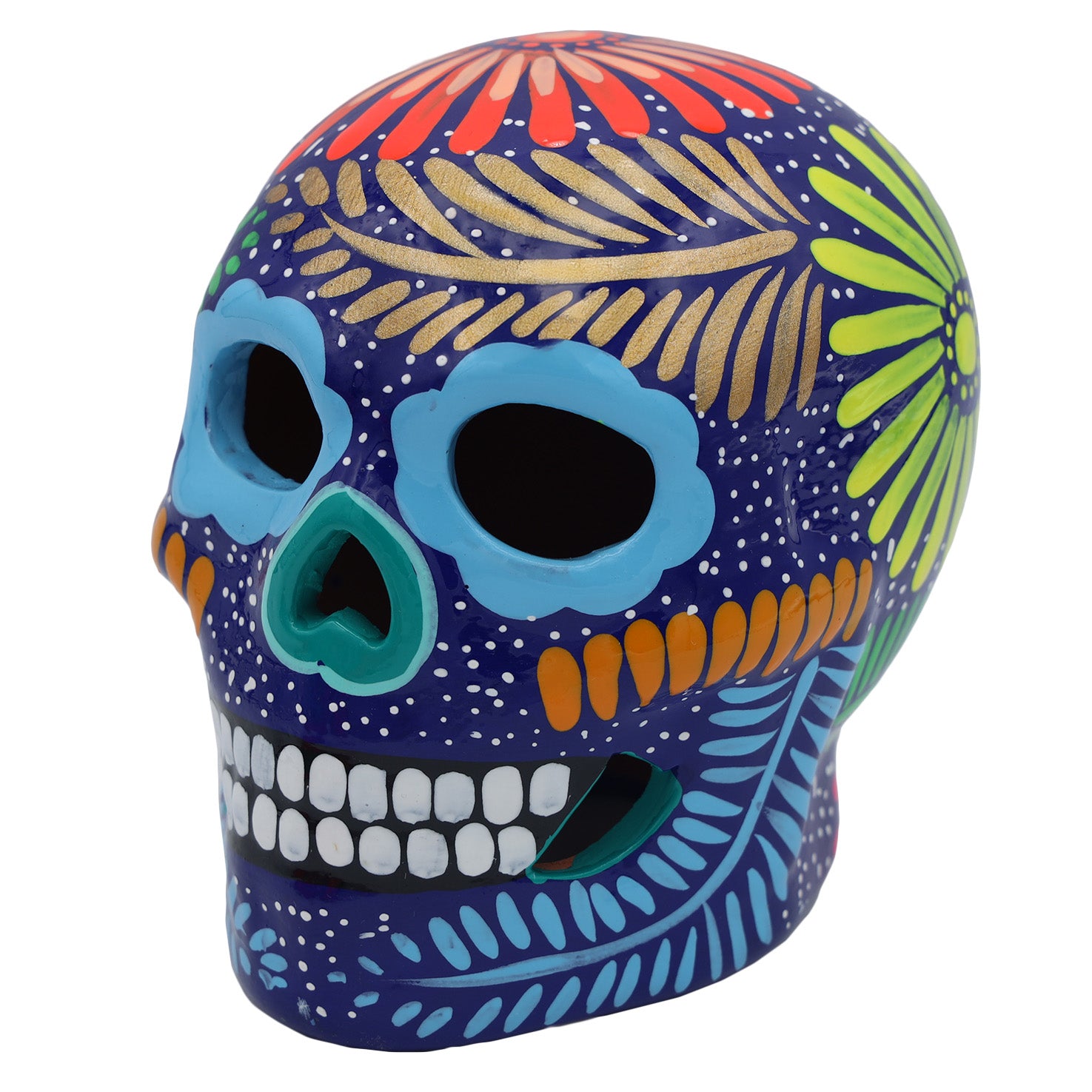 Hand Painted Clay Sugar Skull, Calaveras