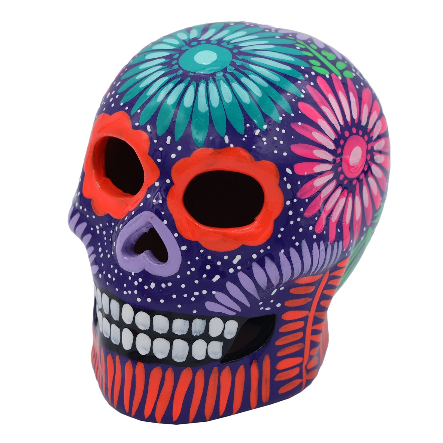 Hand Painted Clay Sugar Skull, Calaveras