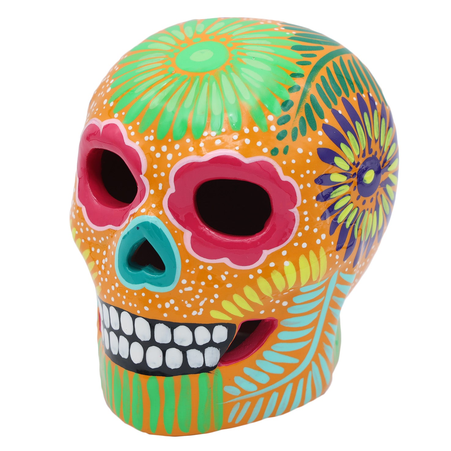 Hand Painted Clay Sugar Skull, Calaveras