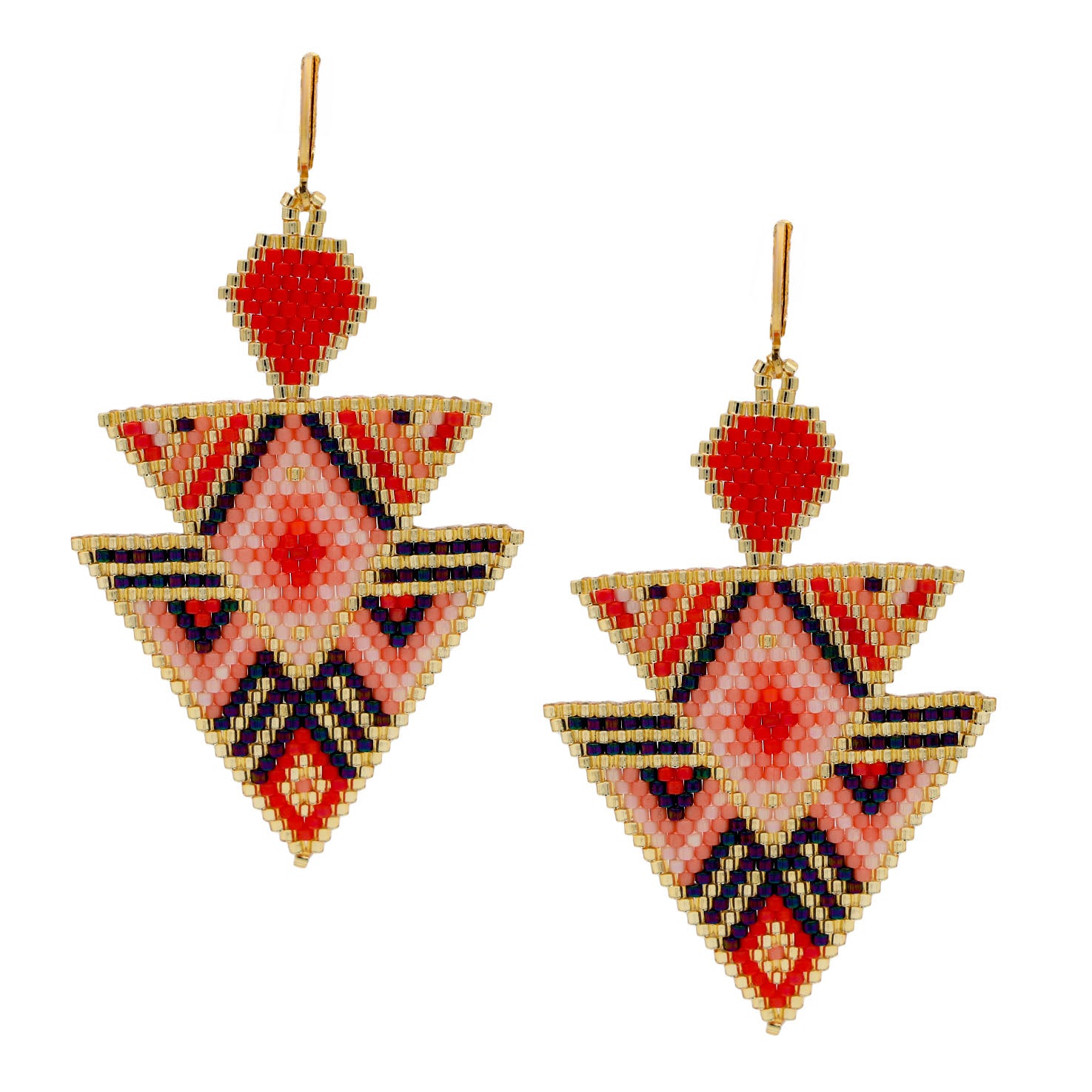 Vísi Wixárika Beaded Statement Earrings