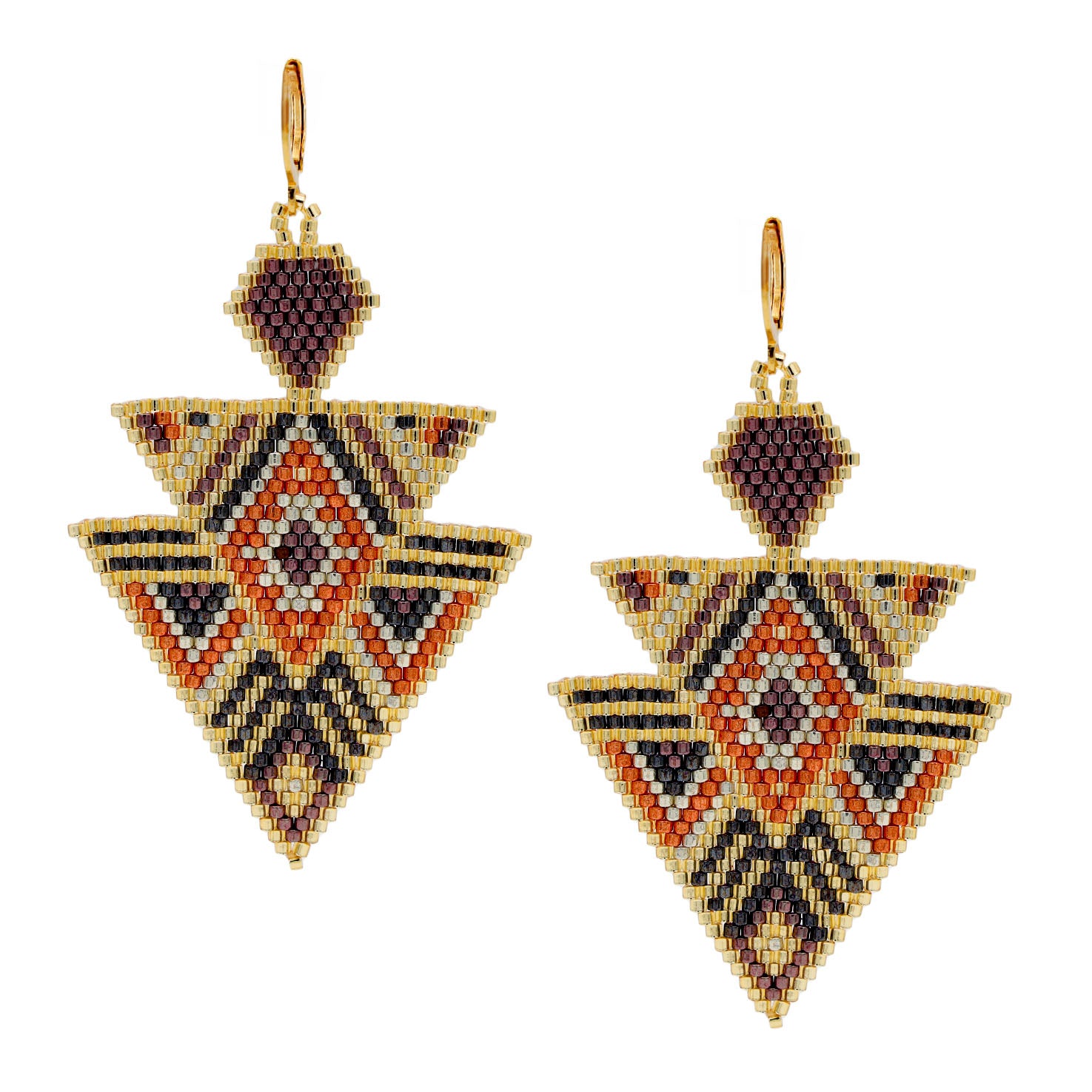 Vísi Wixárika Beaded Statement Earrings