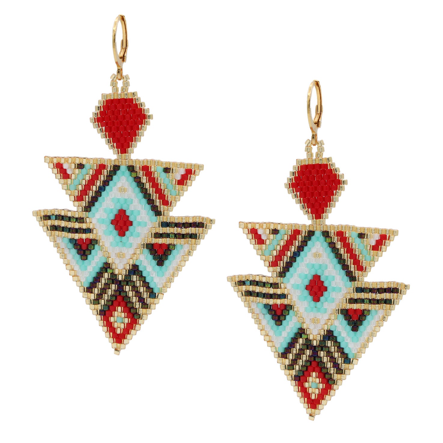 Vísi Wixárika Beaded Statement Earrings