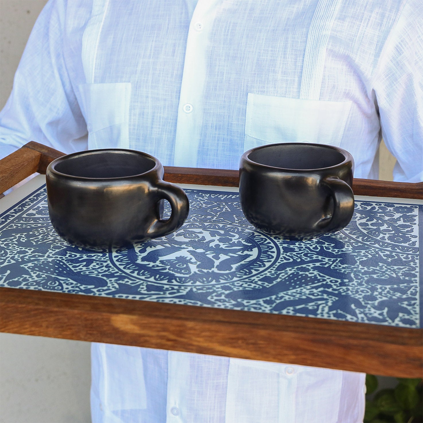 Olinalá Parota Solid Wood Serving Tray (Large)