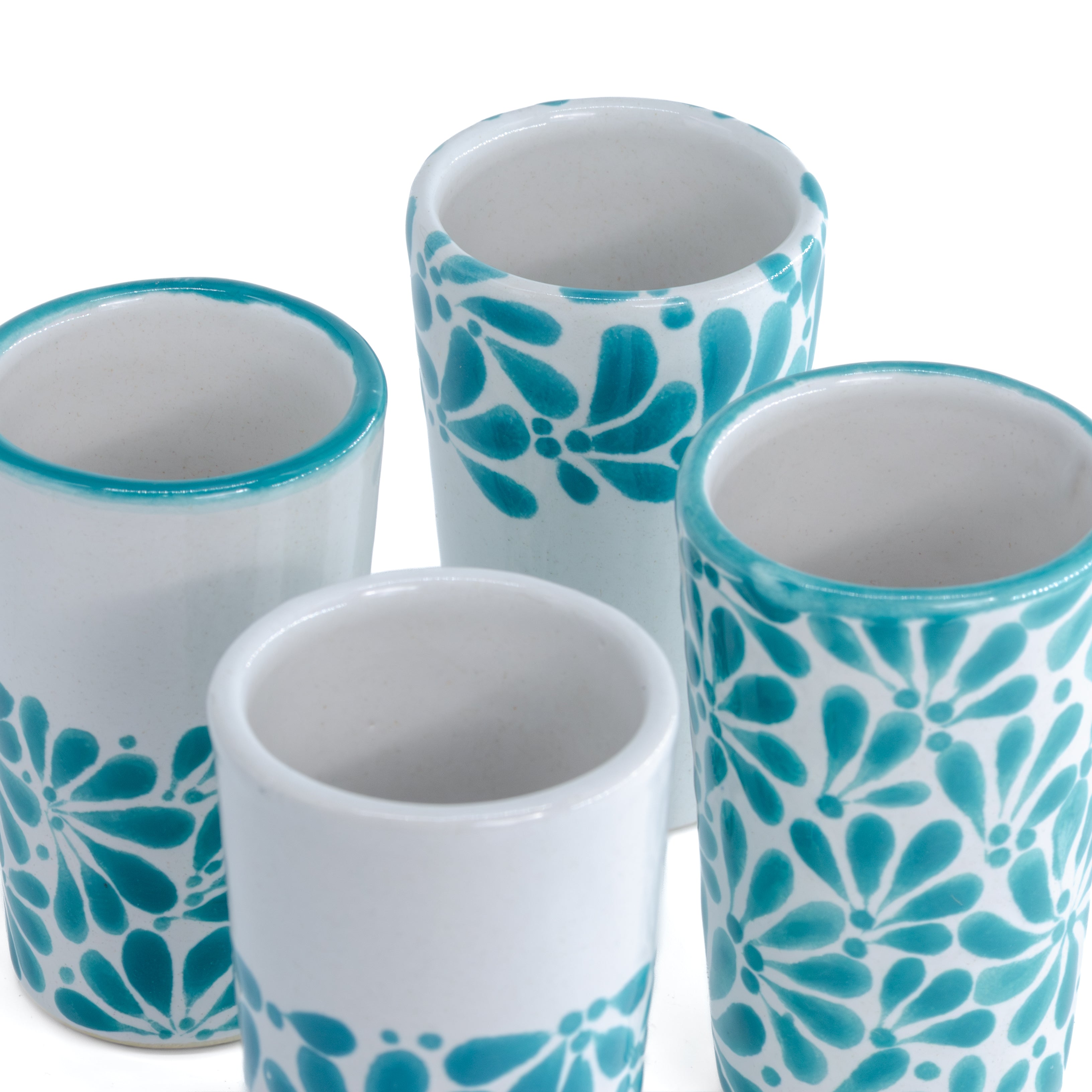 Hand Painted Sugar Skull Decanter and Shot Glasses Set