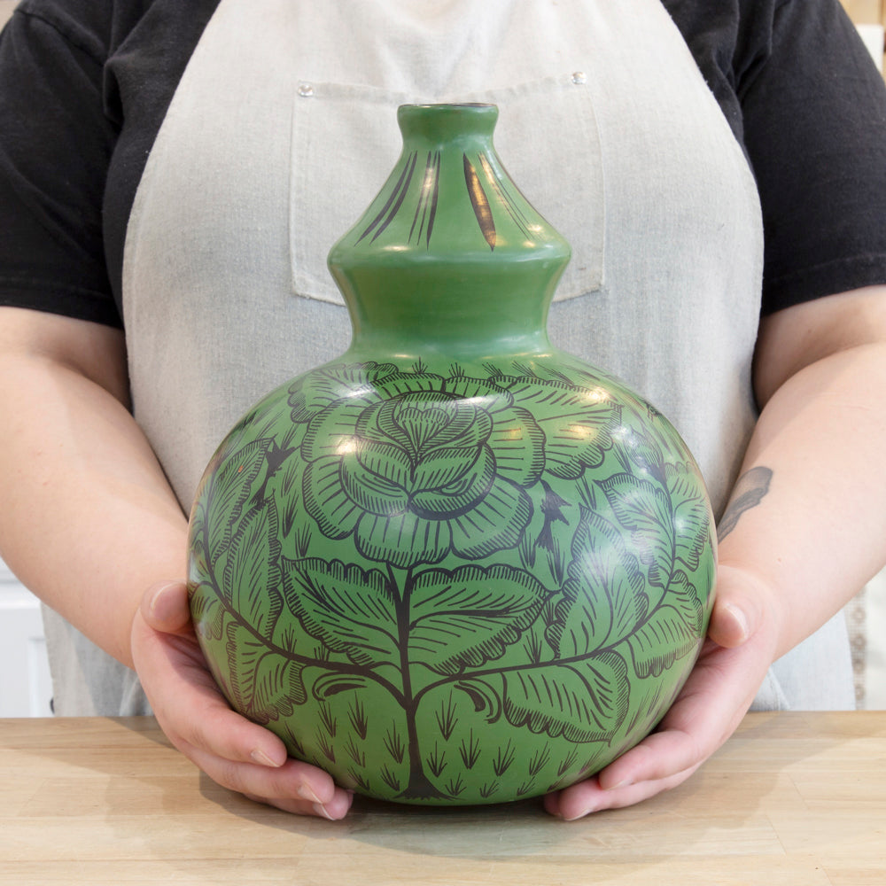 Huancito Green Gourd Vase