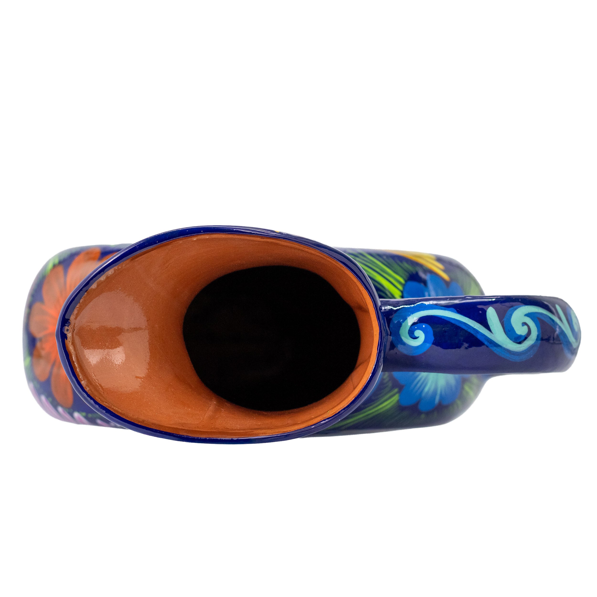 Large Hand-Painted Xalitla Clay Pitcher