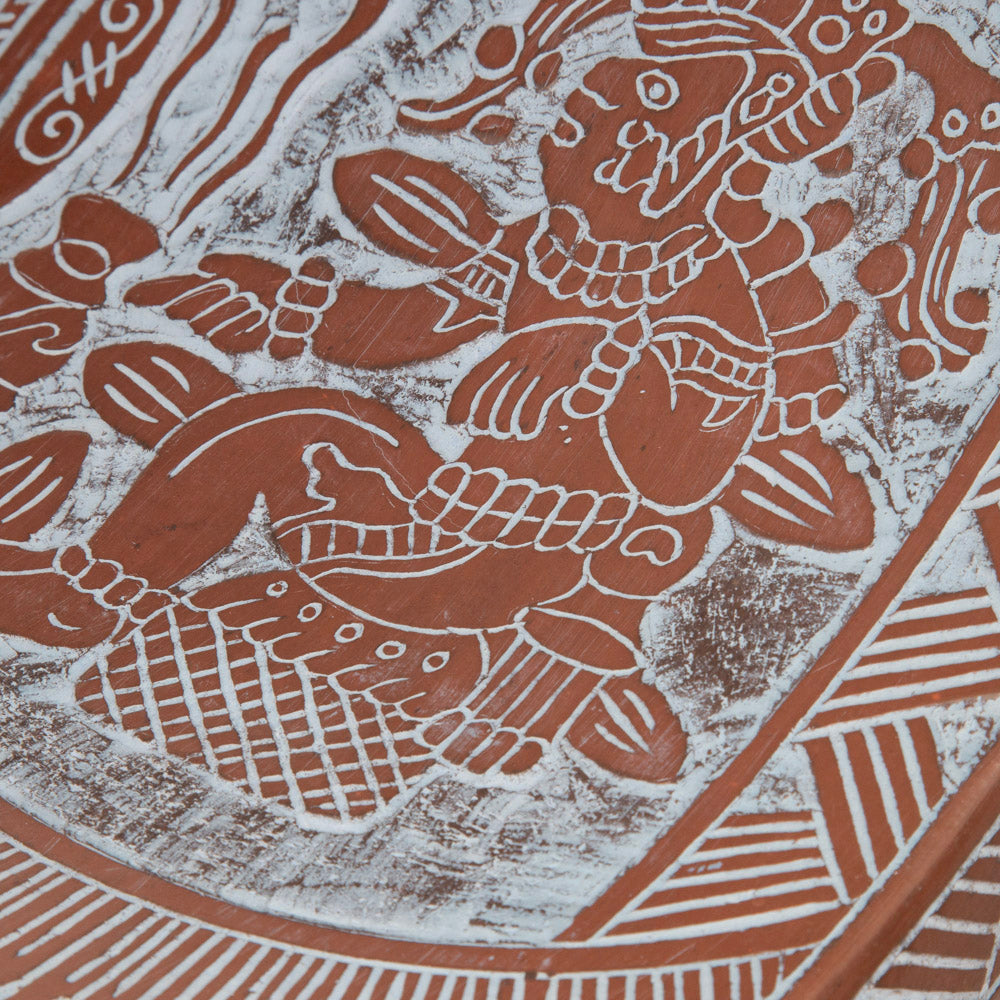 Zinapécuaro Cielo y Tierra Large Metate and Pestle Sculpture