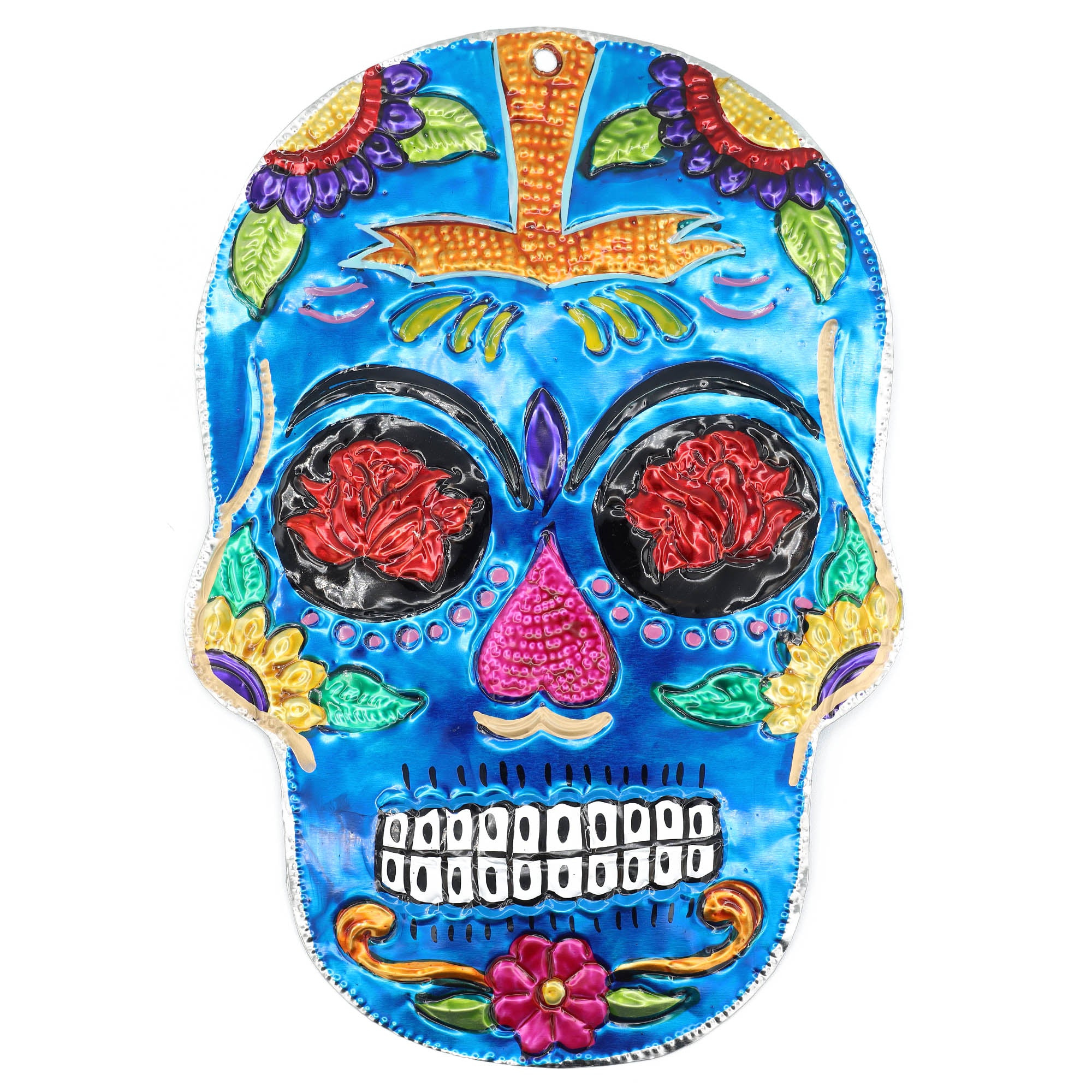 XL Calavera Tin Art Wall Decor