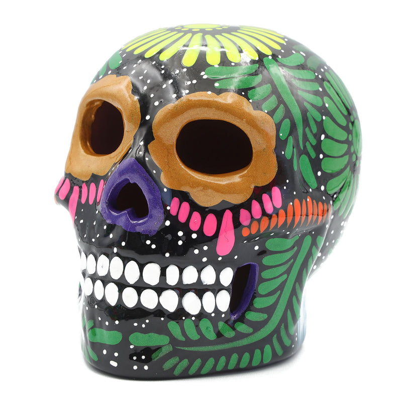 Hand Painted Clay Sugar Skull, Calaveras