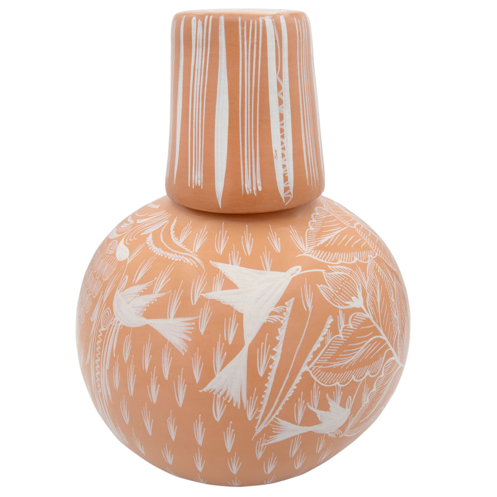 Huancito Large Floral Decanter & Cup Set