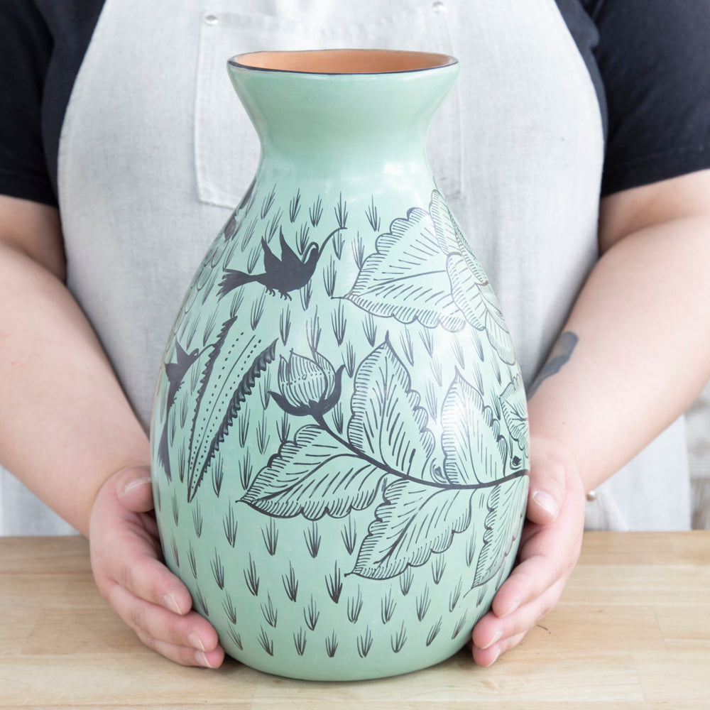 Huancito Pistachio Floral Vase