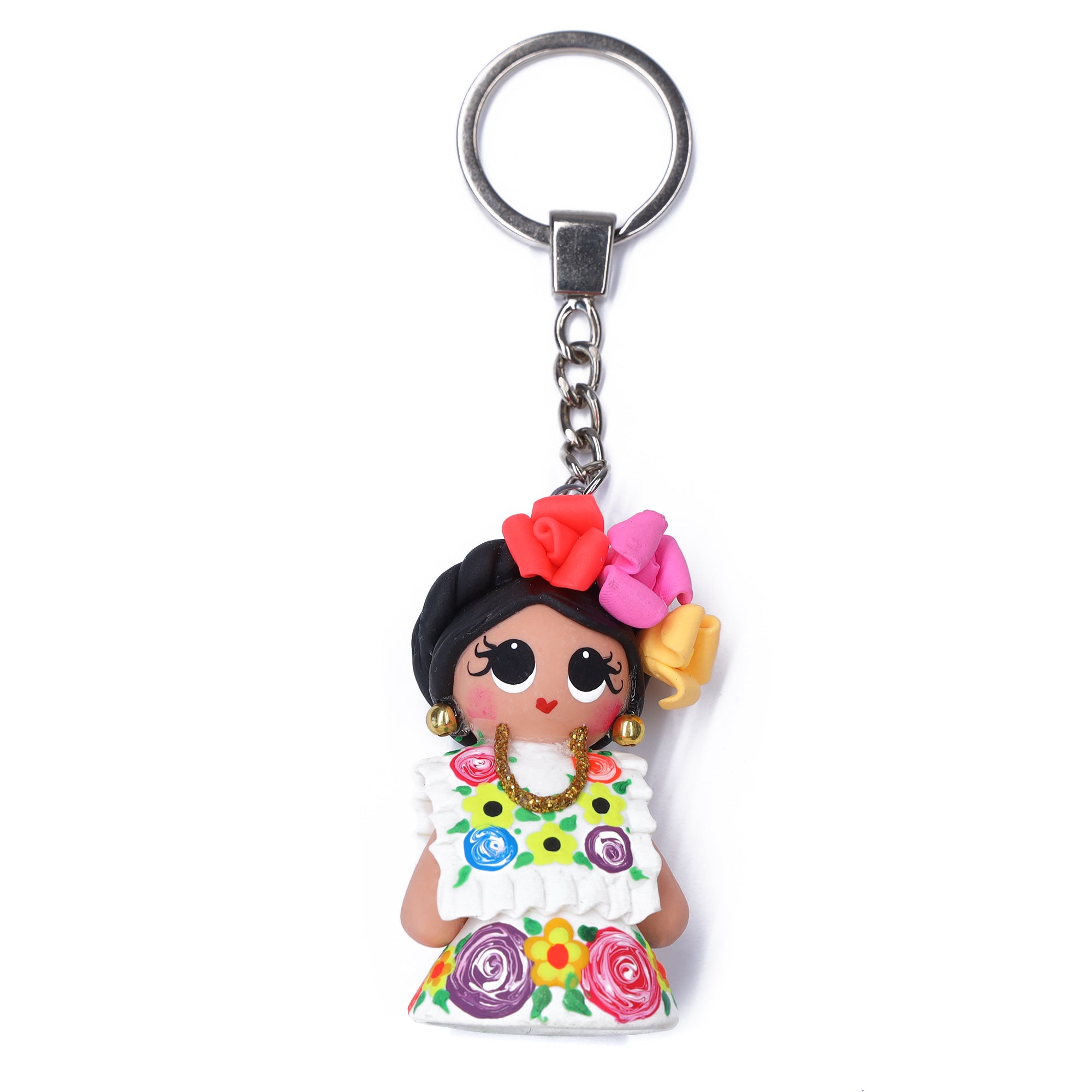 Cold Porcelain Clay Traditional Dresses Keychain | Lolo Mexican