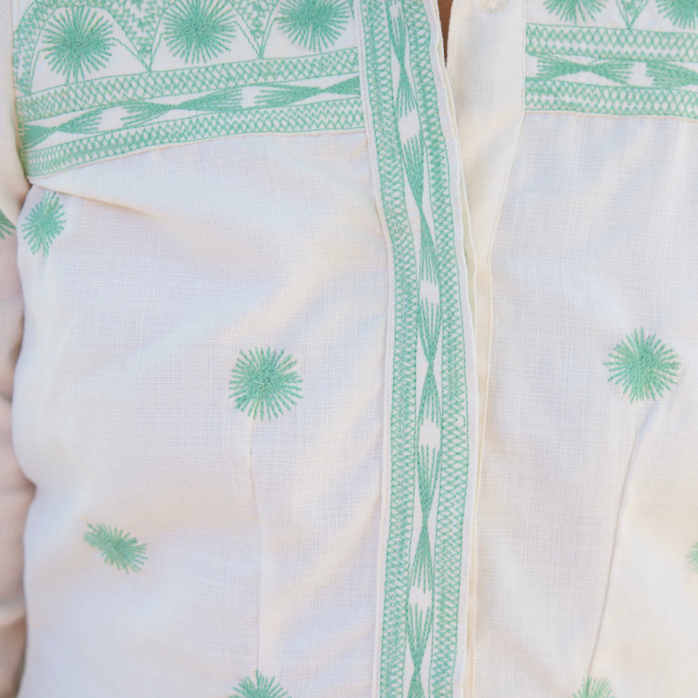 Jëëjn Long Sleeve Button Up Dress Tlahuitoltepec