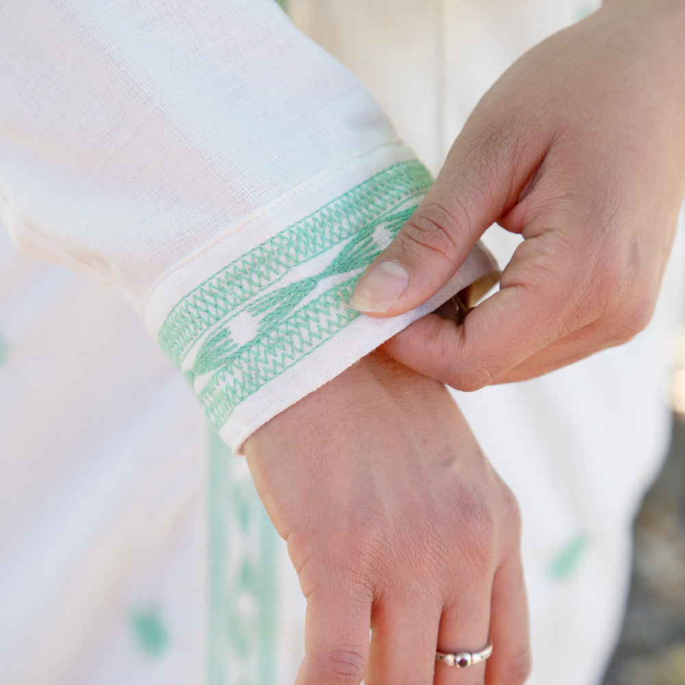 Jëëjn Long Sleeve Button Up Dress Tlahuitoltepec