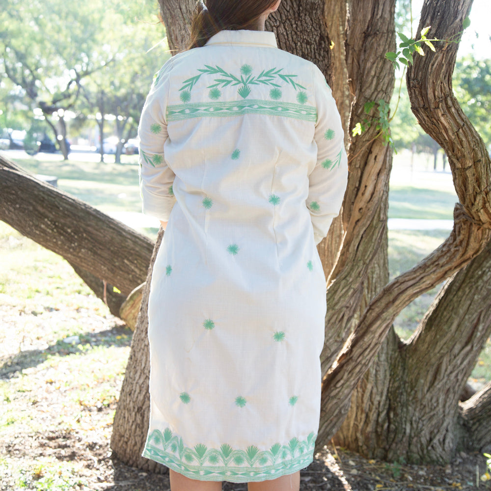 Jëëjn Long Sleeve Button Up Dress Tlahuitoltepec