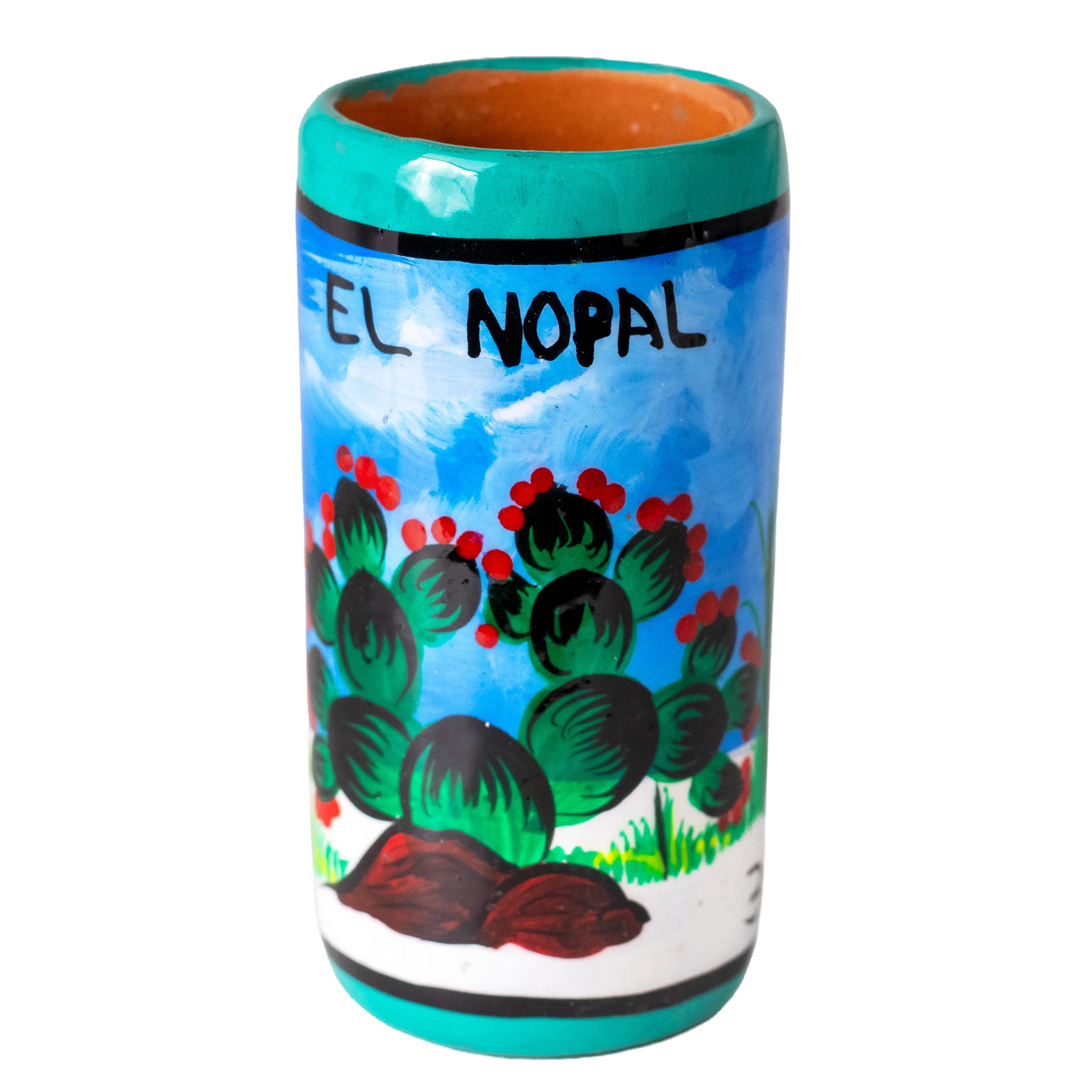 Lotería Hand-painted Clay Shot Glass