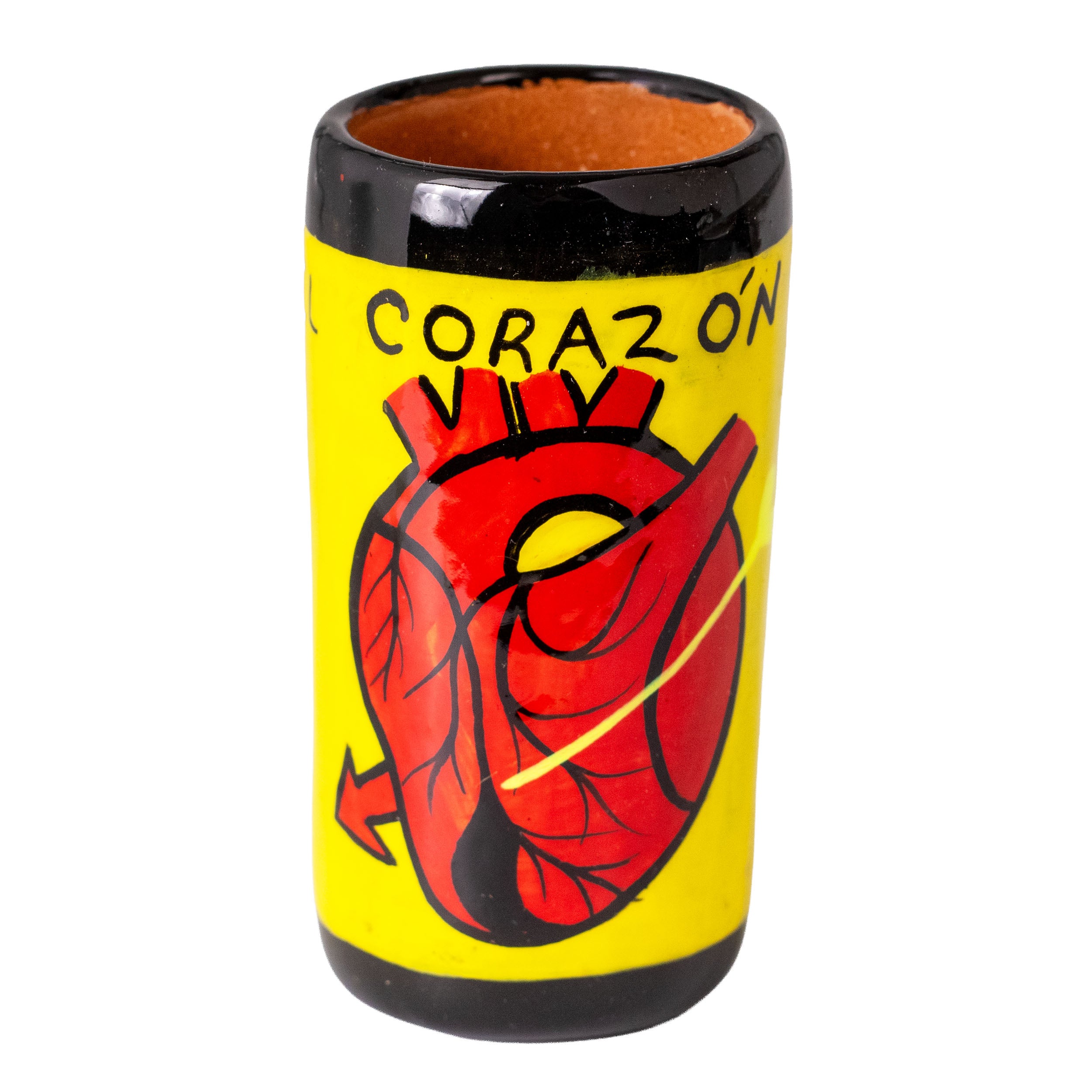Lotería Hand-painted Clay Shot Glass