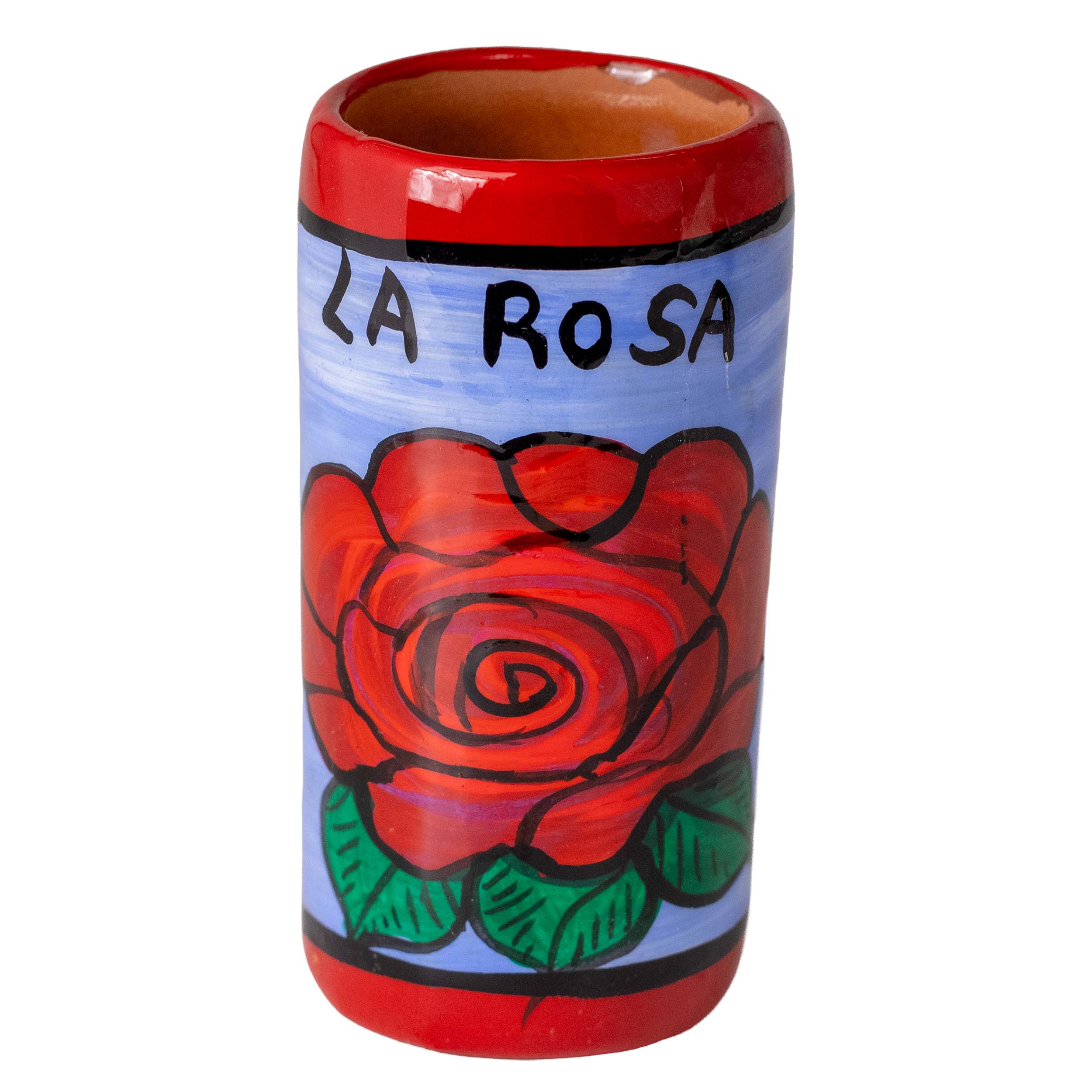 Lotería Hand-painted Clay Shot Glass
