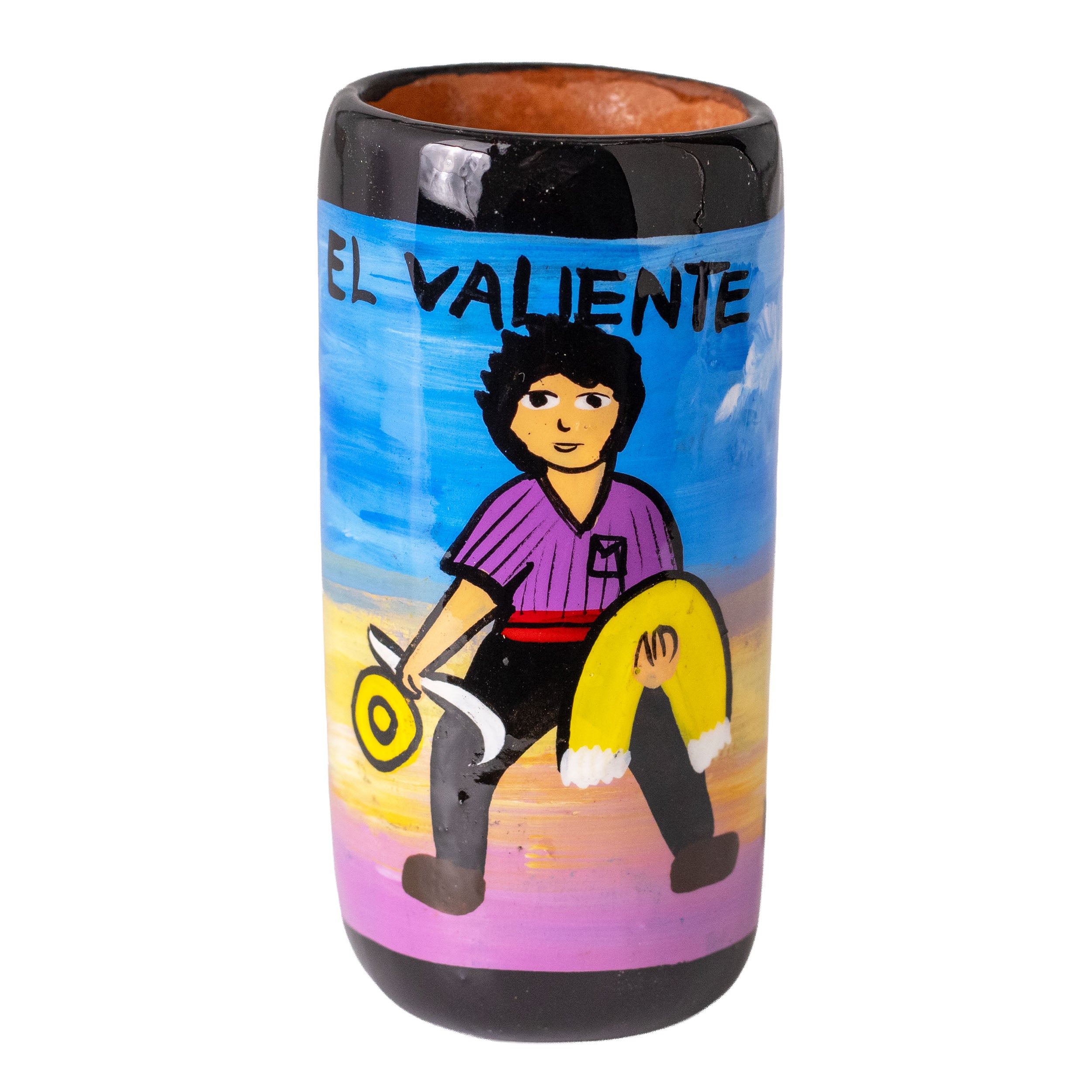 Lotería Hand-painted Clay Shot Glass