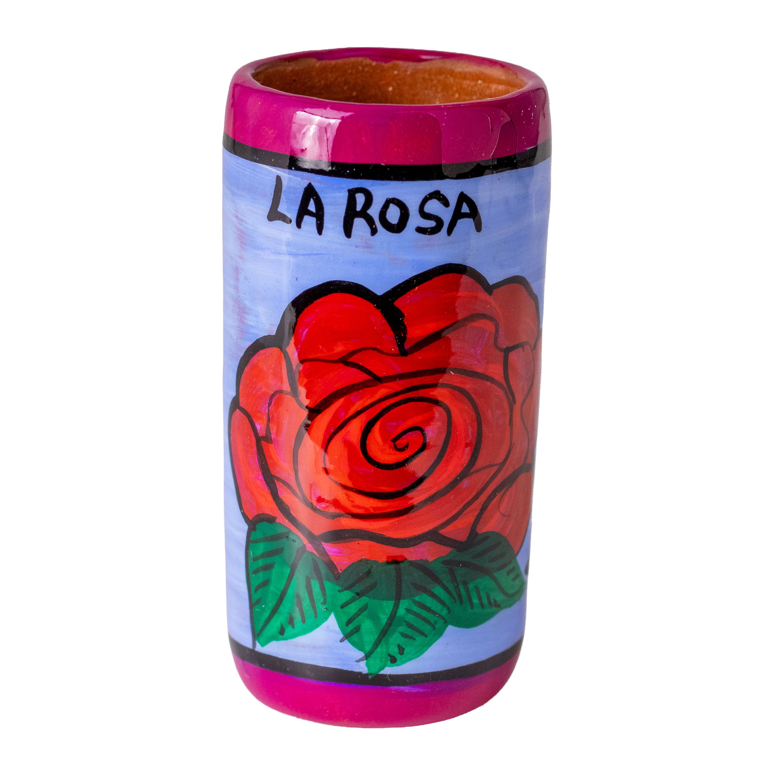 Lotería Hand-painted Clay Shot Glass