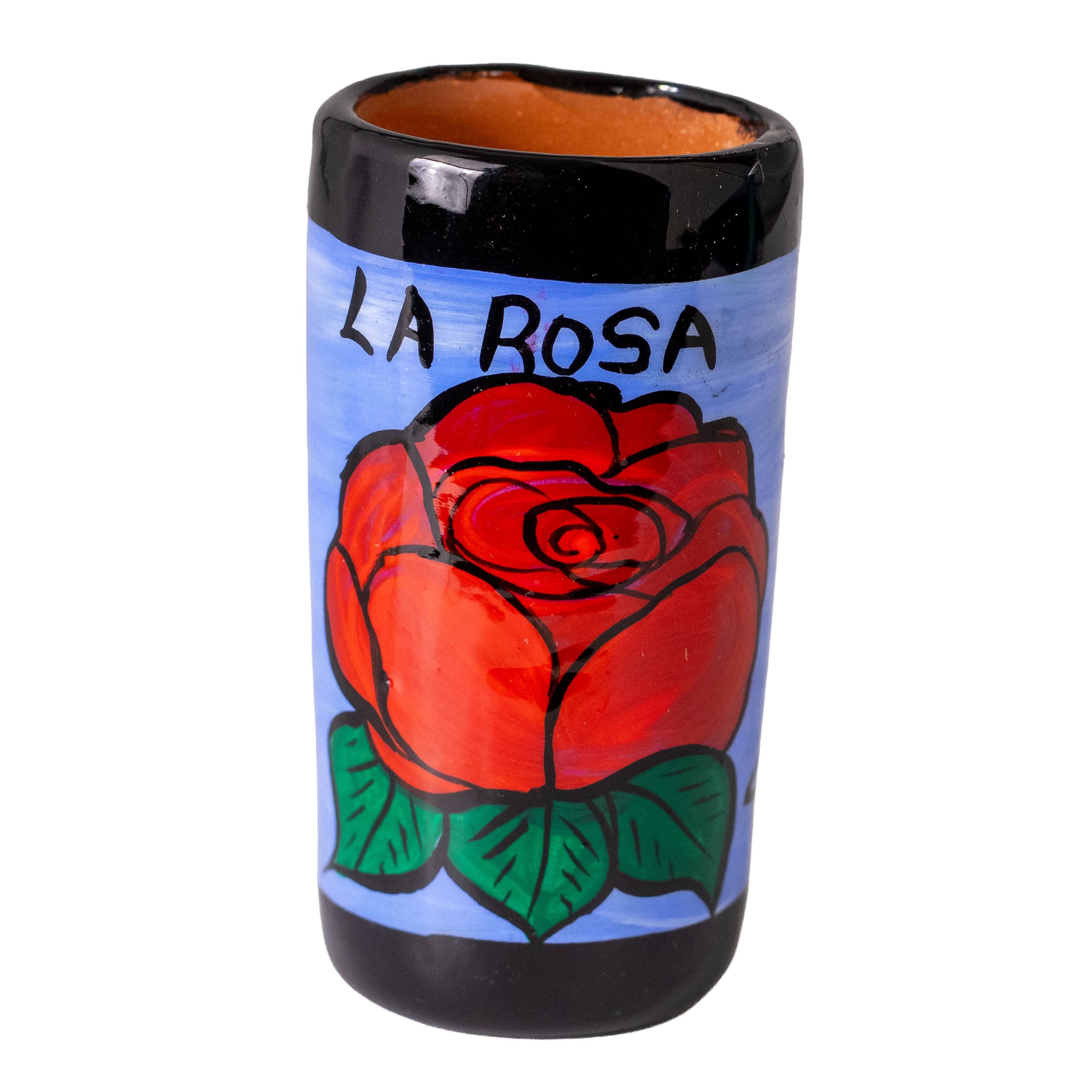 Lotería Hand-painted Clay Shot Glass