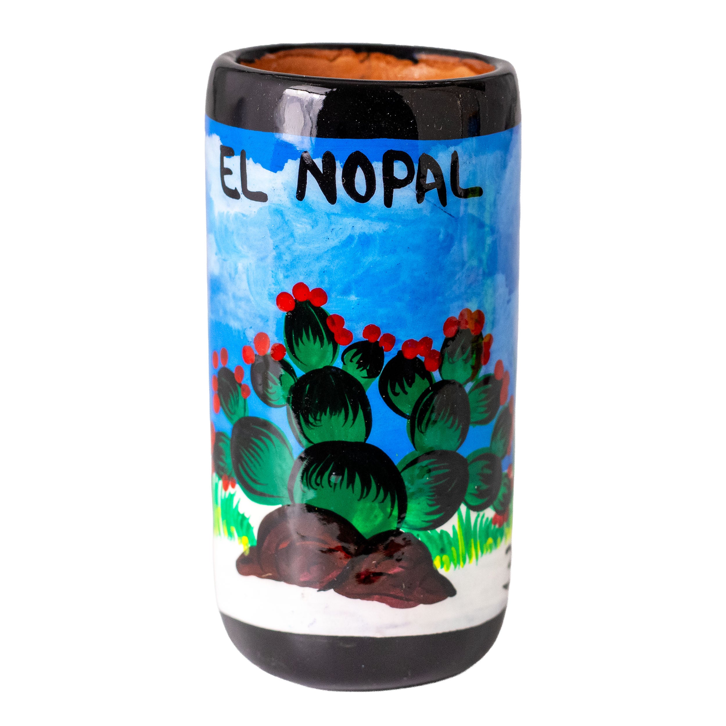 Lotería Hand-painted Clay Shot Glass