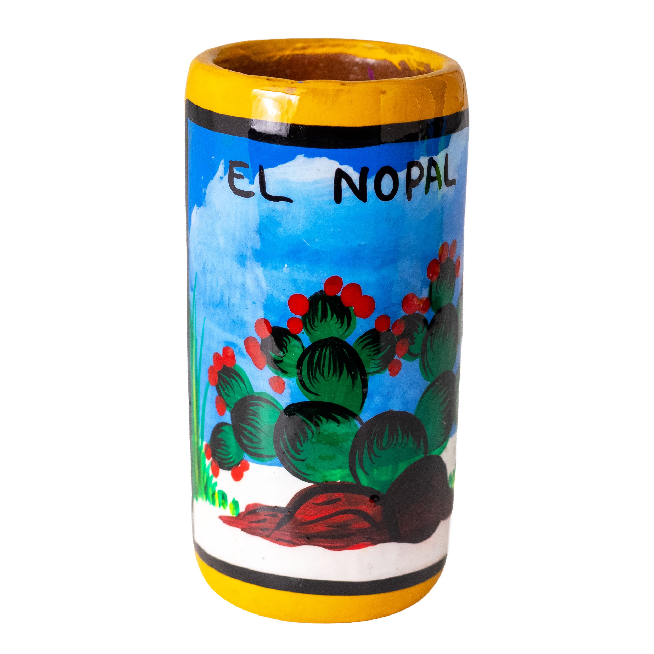Lotería Hand-painted Clay Shot Glass