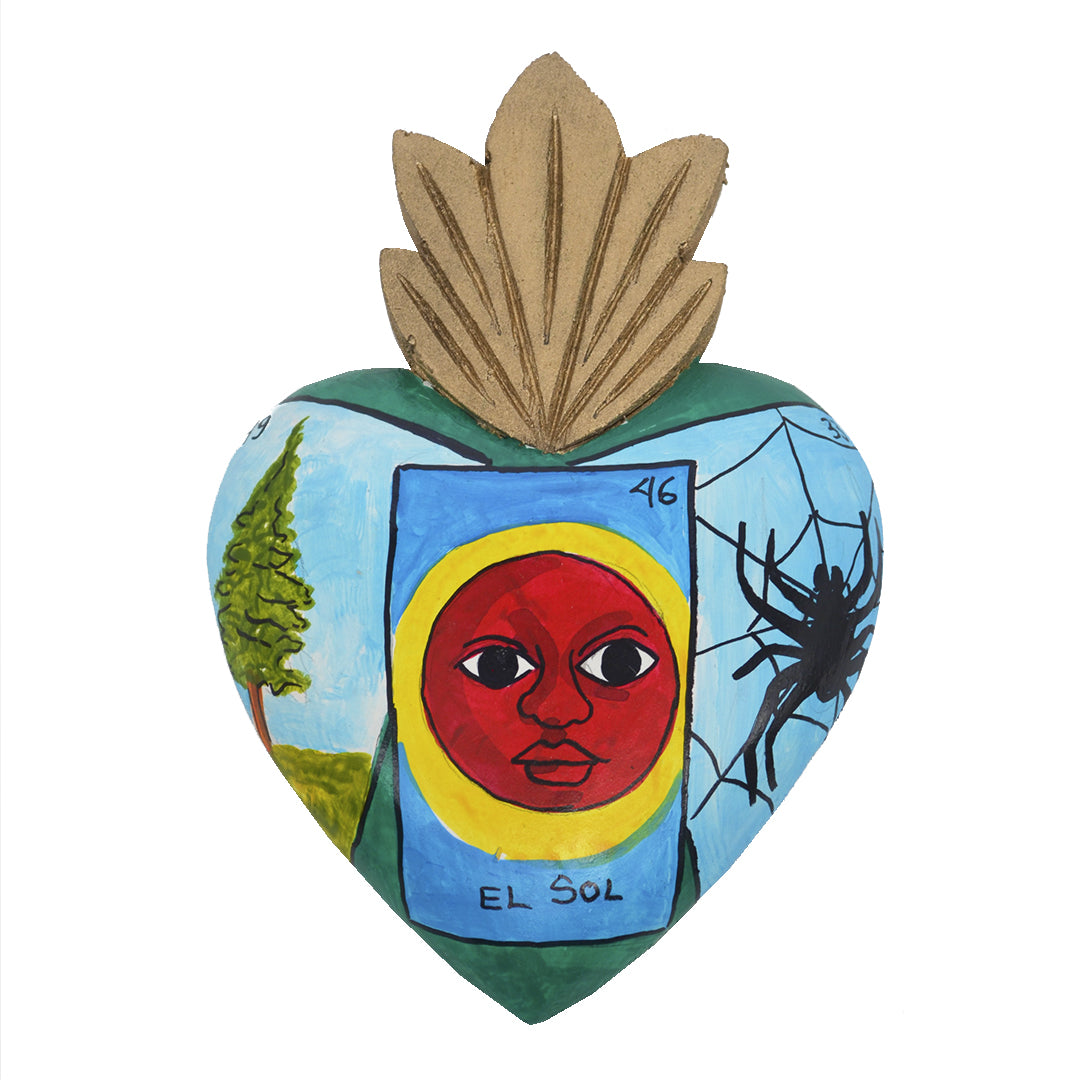 Lotería Wall Art Wooden Heart | Lolo Mexican Mercadito